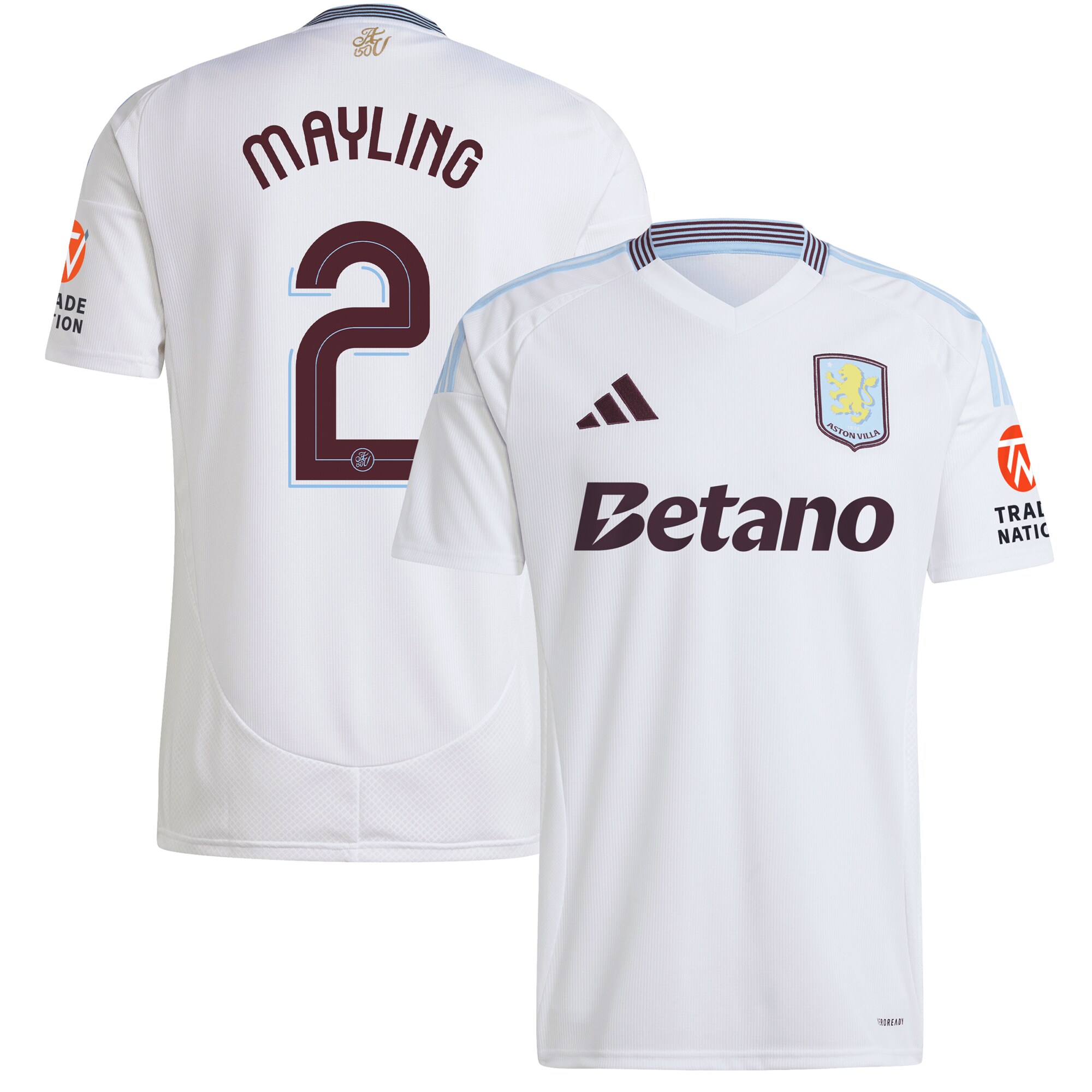 aston villa adidas away shirt 2024-25 with mayling 2 cup printing Collection | Official Aston Villa Kits for Fans