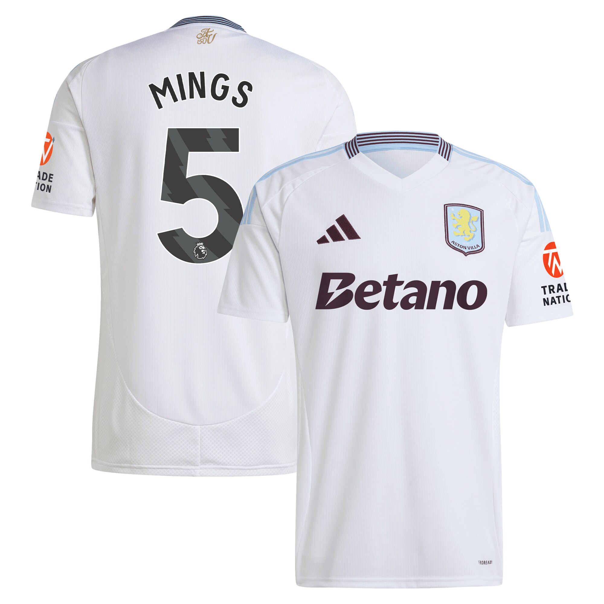 aston villa adidas away shirt 2024-25 with mings 5 printing Collection | Official Aston Villa Kits for Fans