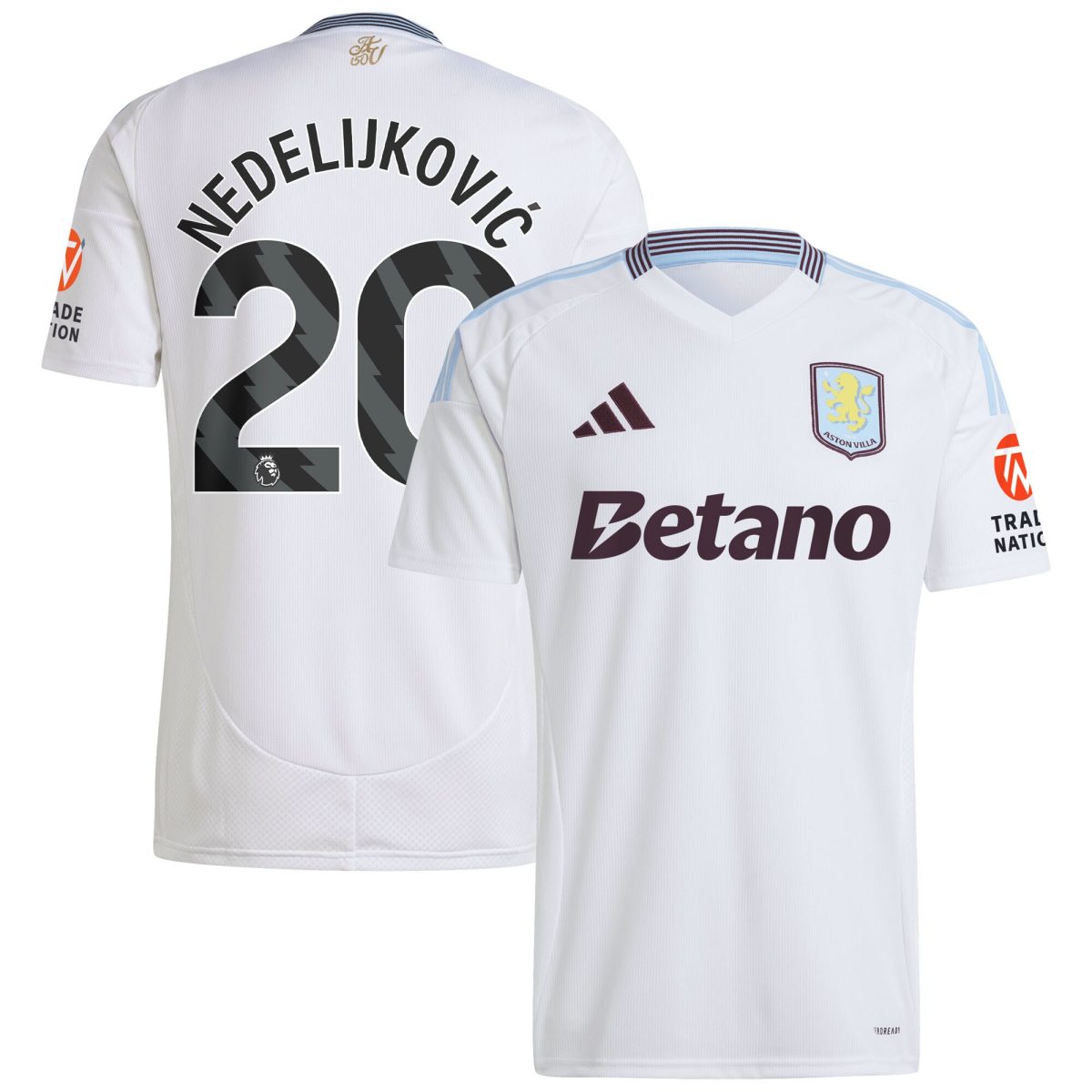aston villa adidas away shirt 2024-25 with nedeljković 20 printing Collection | Official Aston Villa Kits for Fans