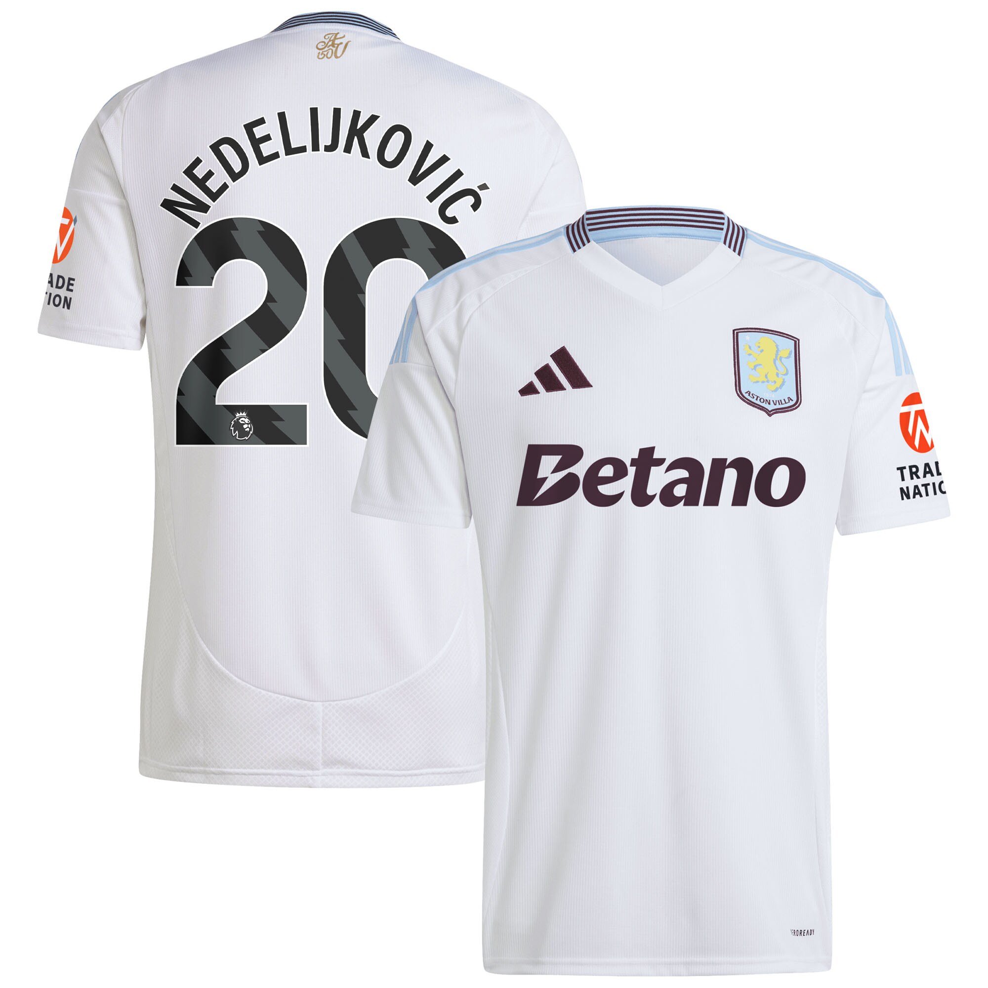aston villa adidas away shirt 2024-25 with nedeljković 20 printing Collection | Official Aston Villa Kits for Fans