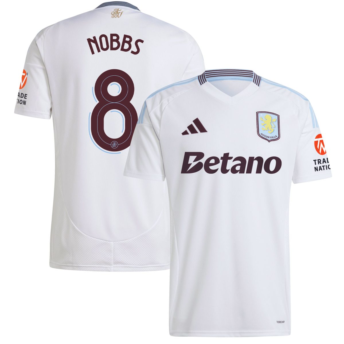 aston villa adidas away shirt 2024-25 with nobbs 8 cup printing Collection | Official Aston Villa Kits for Fans