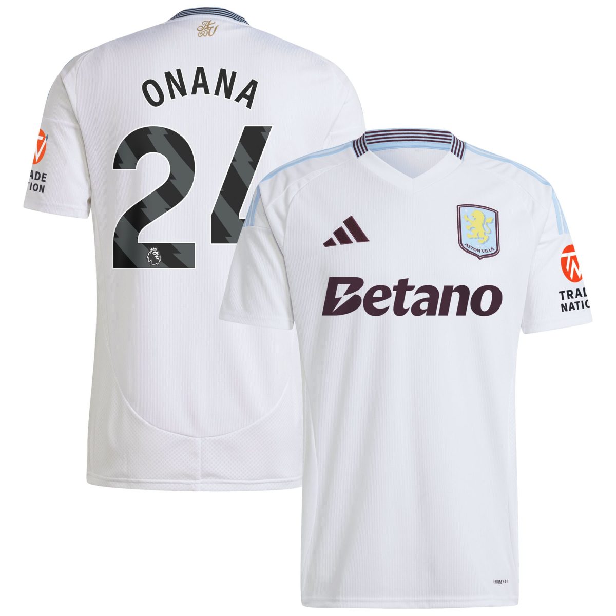aston villa adidas away shirt 2024-25 with onana 24 printing Collection | Official Aston Villa Kits for Fans