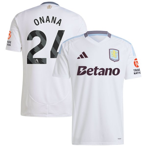 aston villa adidas away shirt 2024-25 with onana 24 printing Collection | Official Aston Villa Kits for Fans