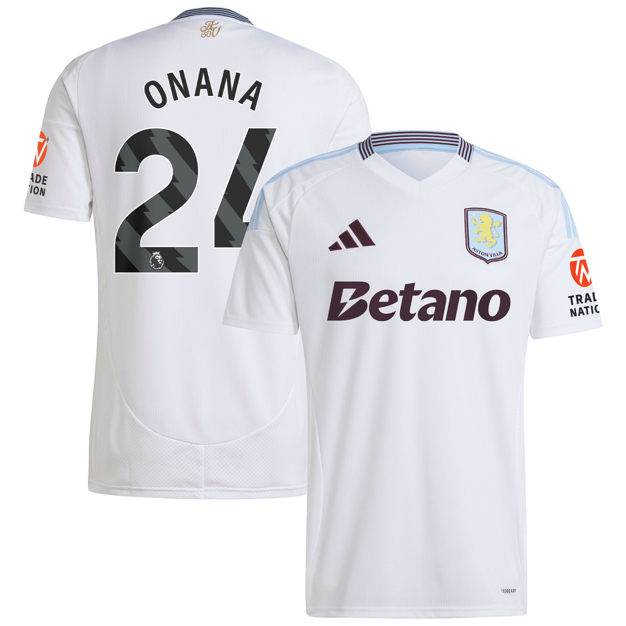 aston villa adidas away shirt 2024-25 with onana 24 printing Collection | Official Aston Villa Kits for Fans
