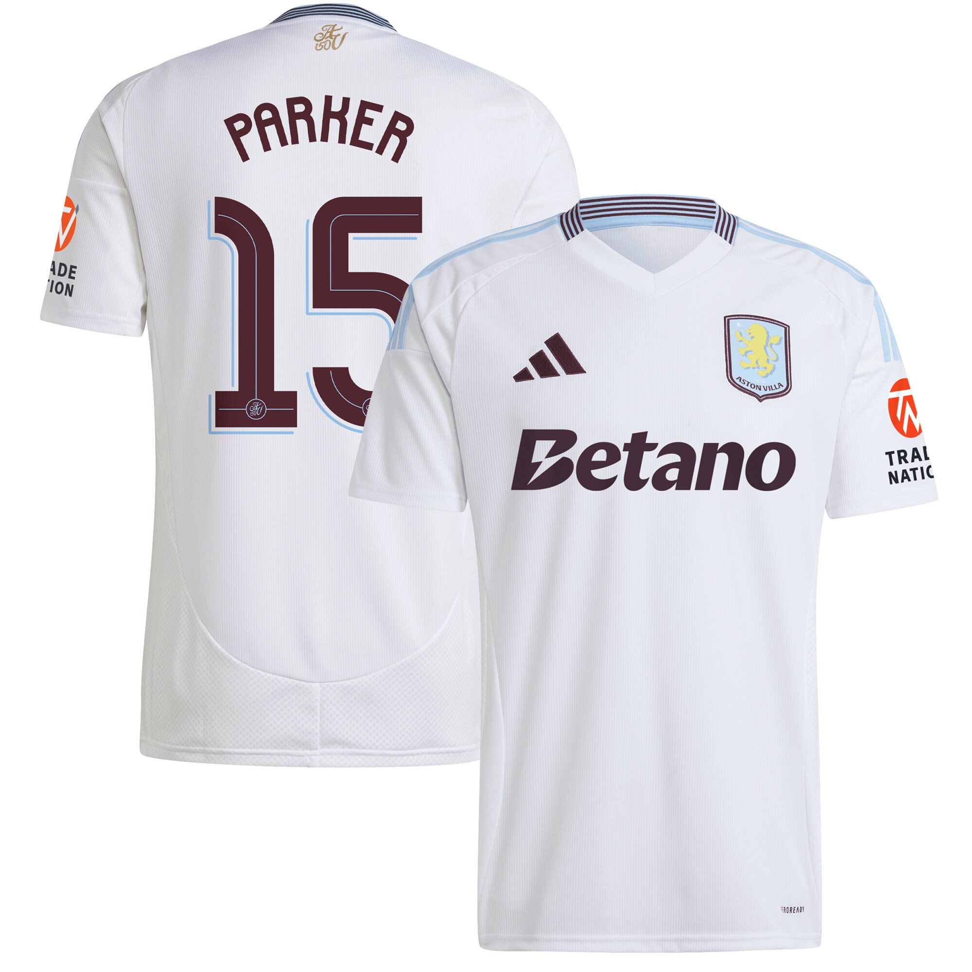 aston villa adidas away shirt 2024-25 with parker 15 cup printing Collection | Official Aston Villa Kits for Fans