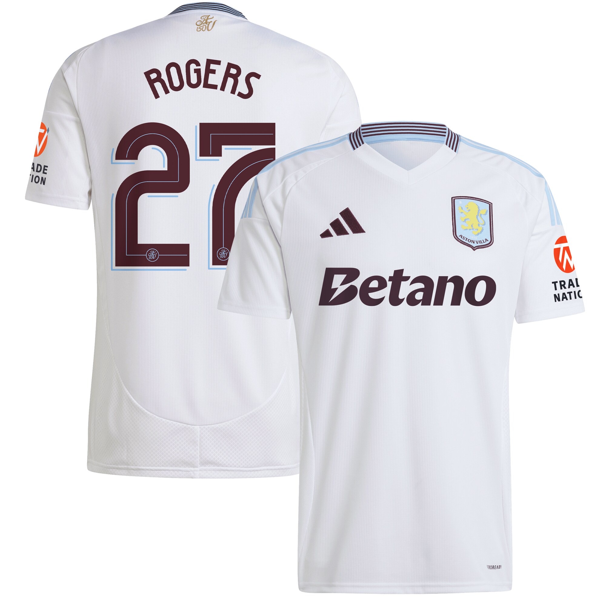 aston villa adidas away shirt 2024-25 with rogers 27 cup printing Collection | Official Aston Villa Kits for Fans