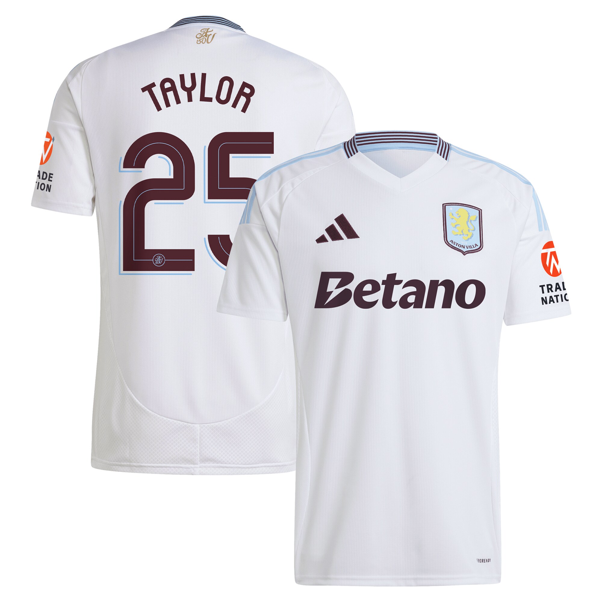 aston villa adidas away shirt 2024-25 with taylor 25 cup printing Collection | Official Aston Villa Kits for Fans