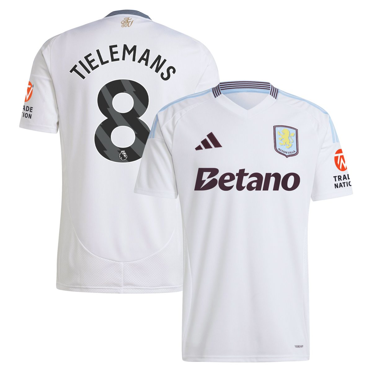 aston villa adidas away shirt 2024-25 with tielemans 8 printing Collection | Official Aston Villa Kits for Fans