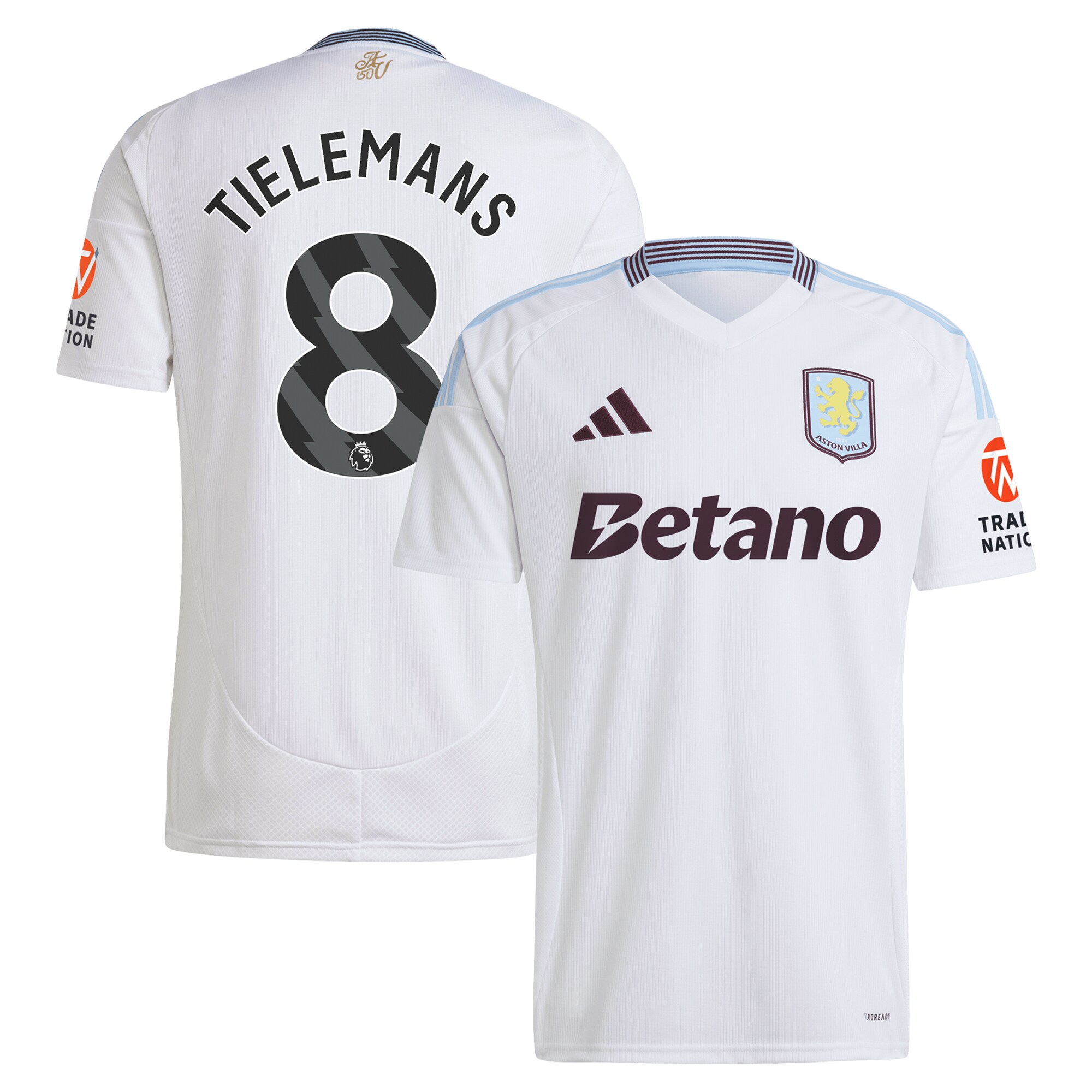 aston villa adidas away shirt 2024-25 with tielemans 8 printing Collection | Official Aston Villa Kits for Fans