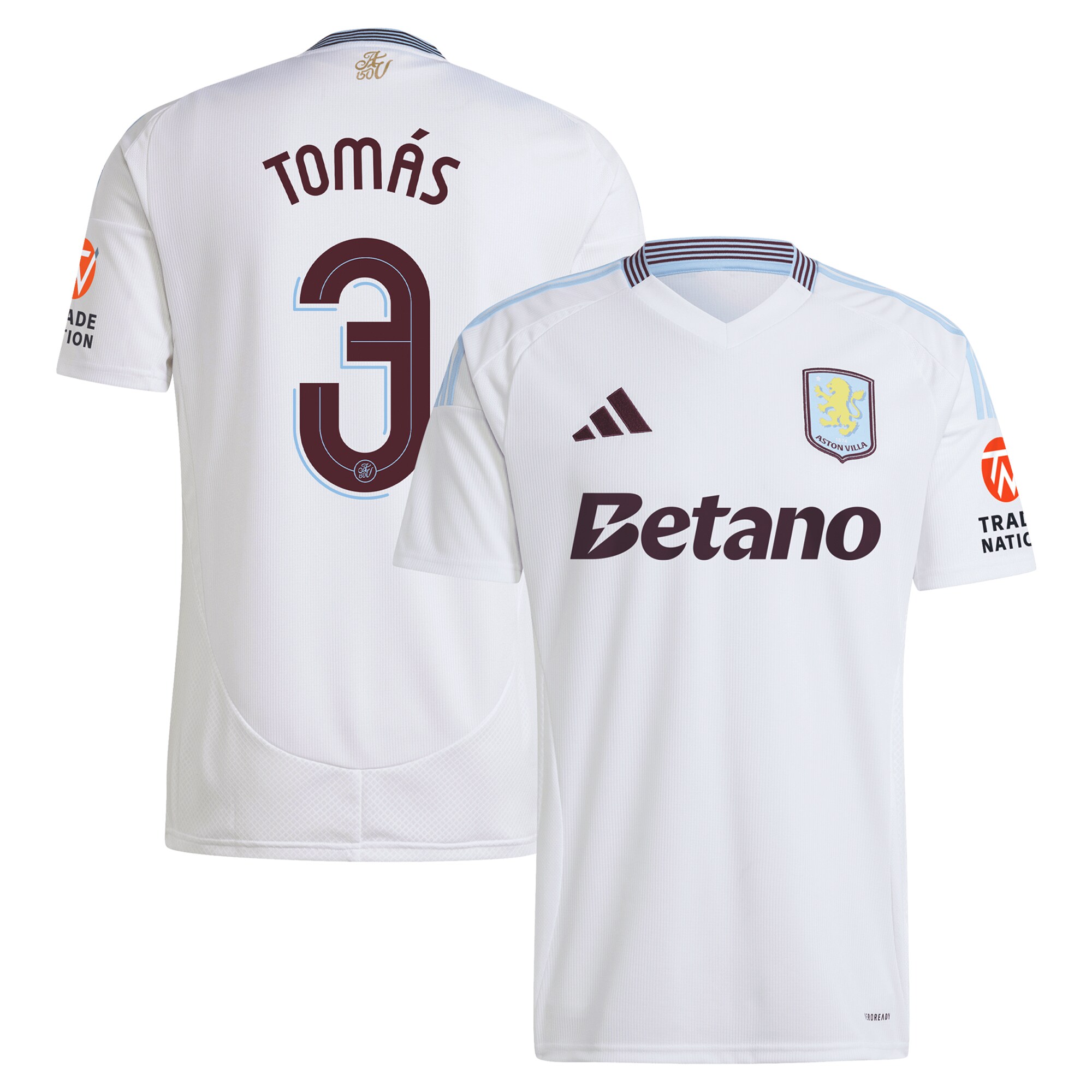 aston villa adidas away shirt 2024-25 with tomás 3 cup printing Collection | Official Aston Villa Kits for Fans