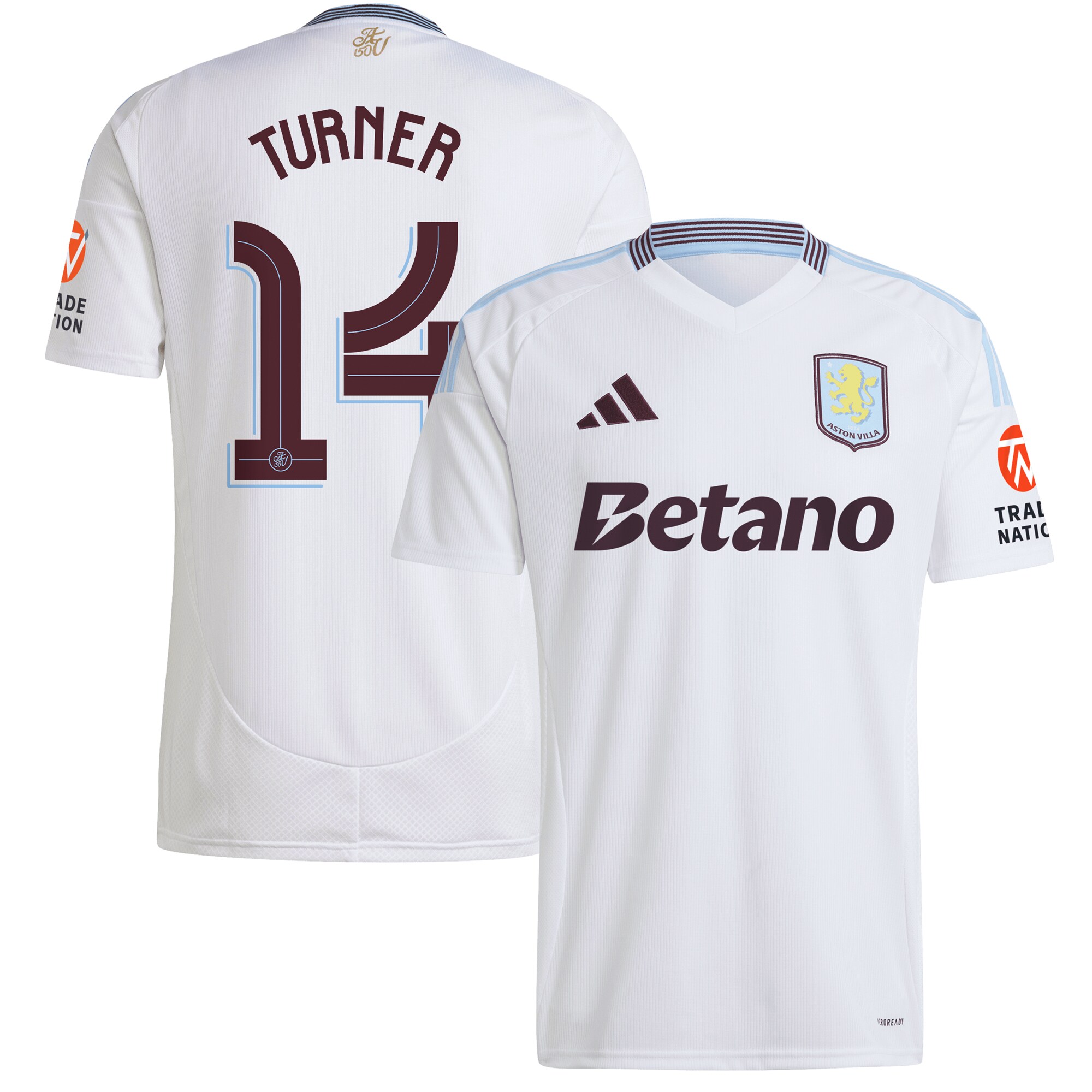 aston villa adidas away shirt 2024-25 with turner 14 cup printing Collection | Official Aston Villa Kits for Fans