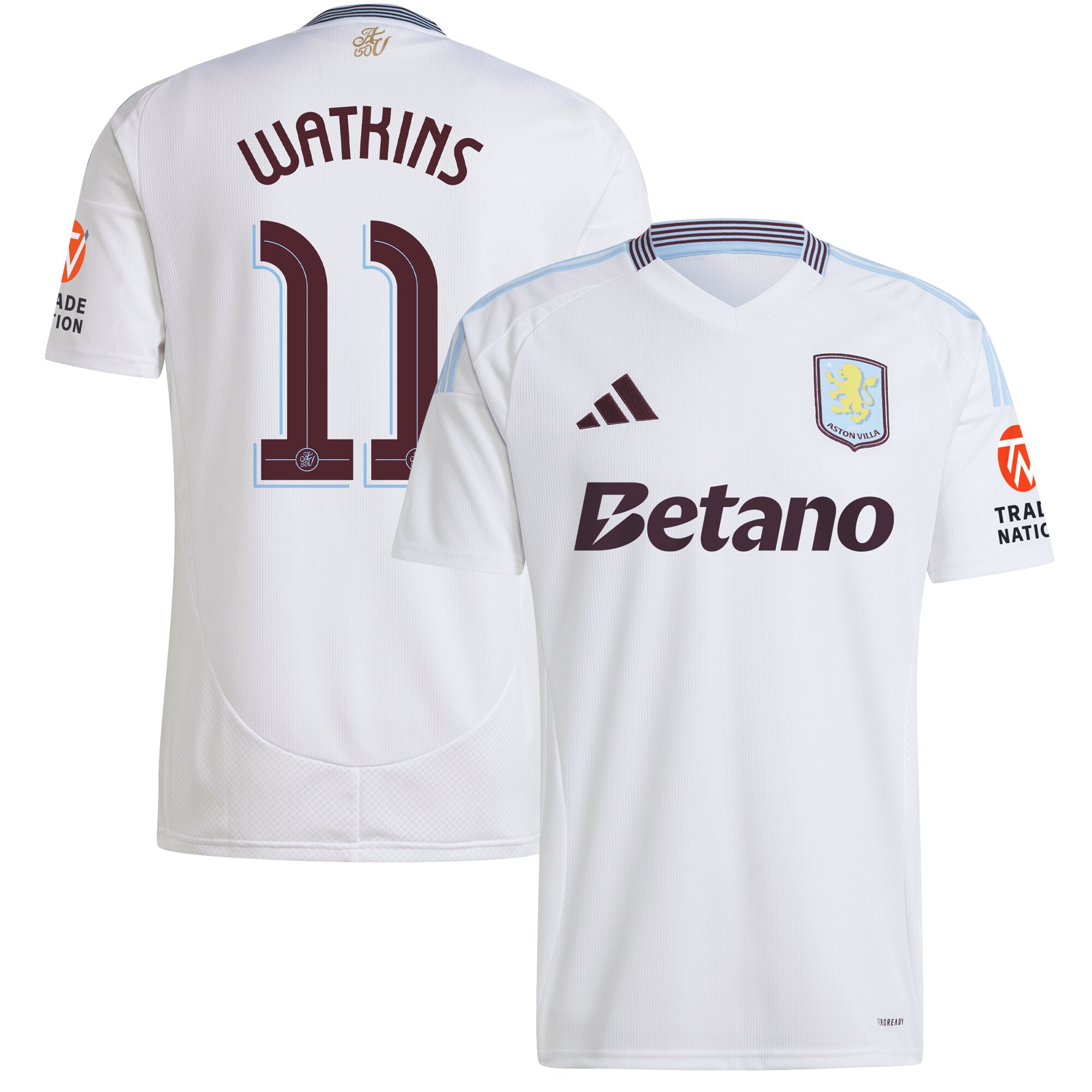 aston villa adidas away shirt 2024-25 with watkins 11 cup printing Collection | Official Aston Villa Kits for Fans