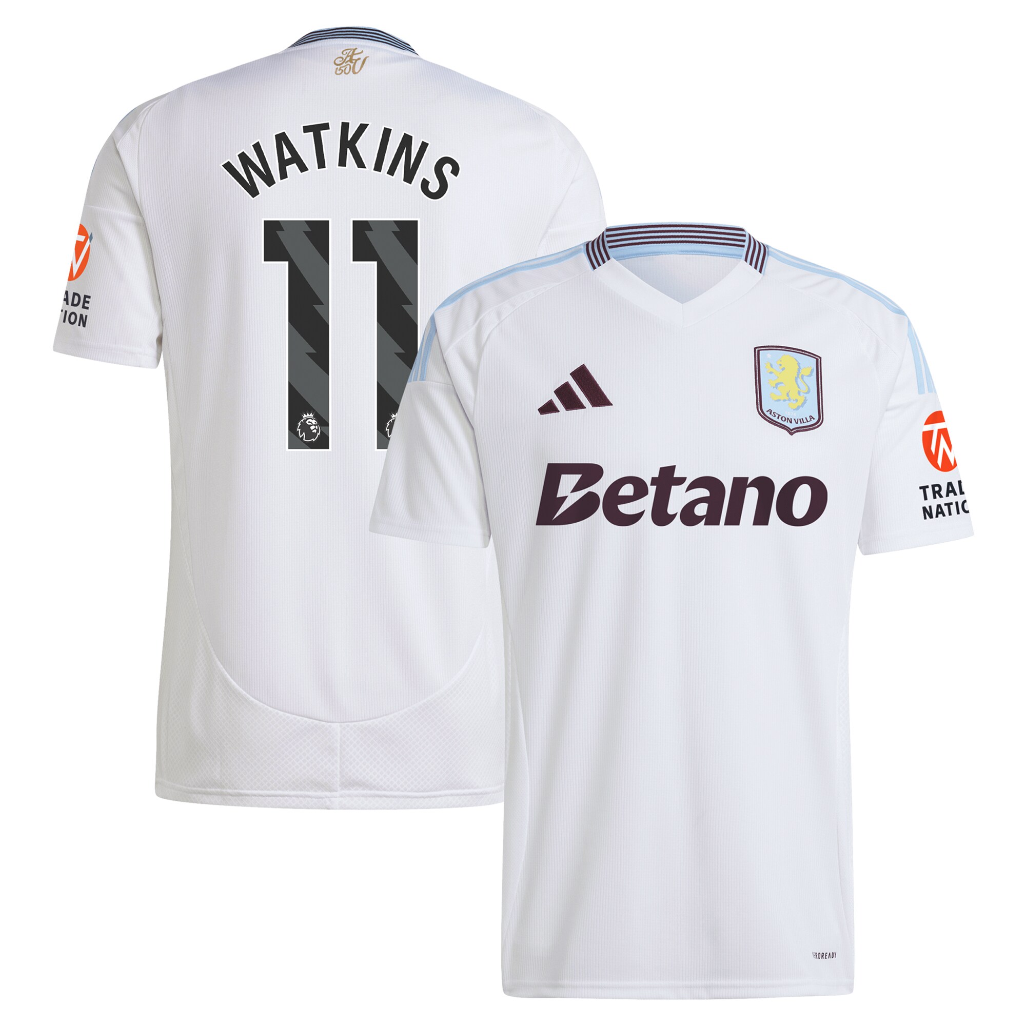 aston villa adidas away shirt 2024-25 with watkins 11 printing Collection | Official Aston Villa Kits for Fans