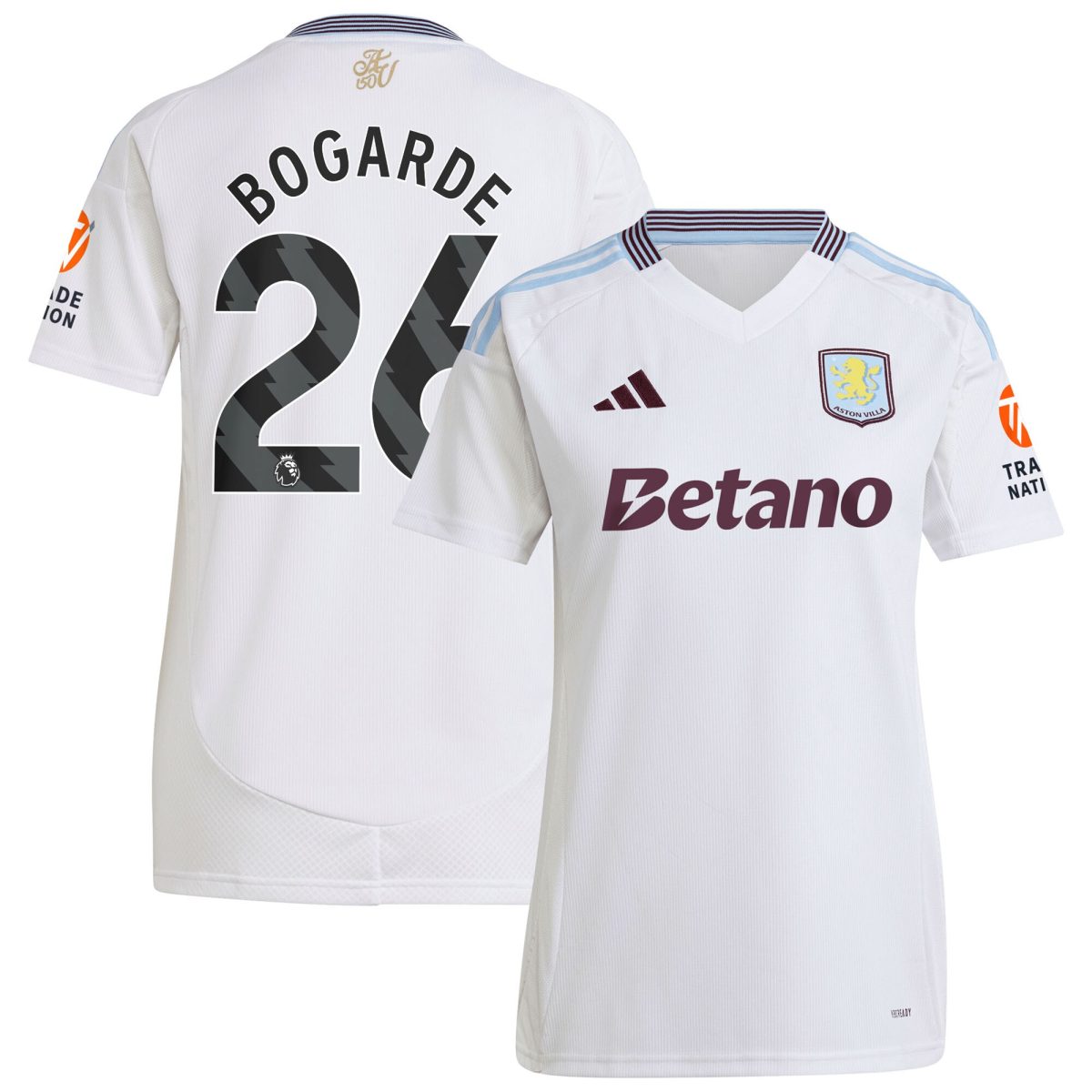 aston villa adidas away shirt 2024-25 – womens with bogarde 26 printing Collection | Official Aston Villa Kits for Fans