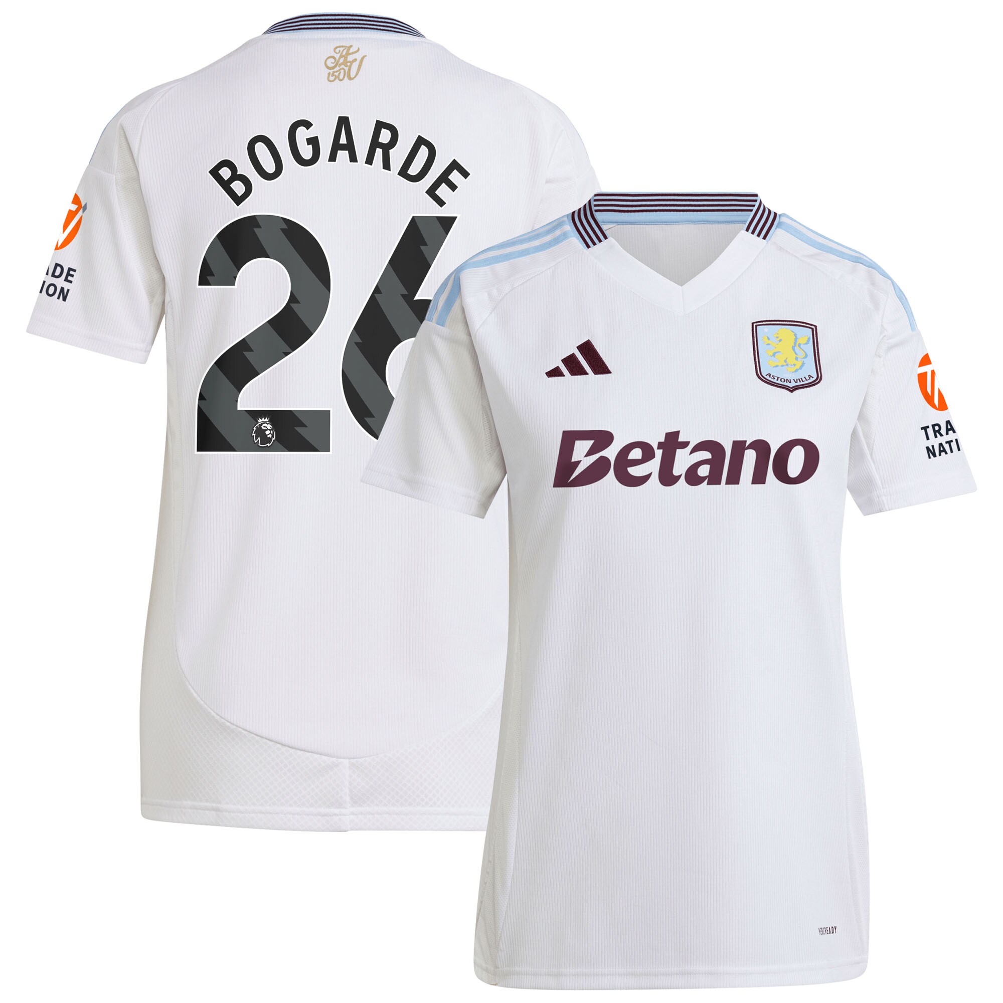 aston villa adidas away shirt 2024-25 – womens with bogarde 26 printing Collection | Official Aston Villa Kits for Fans