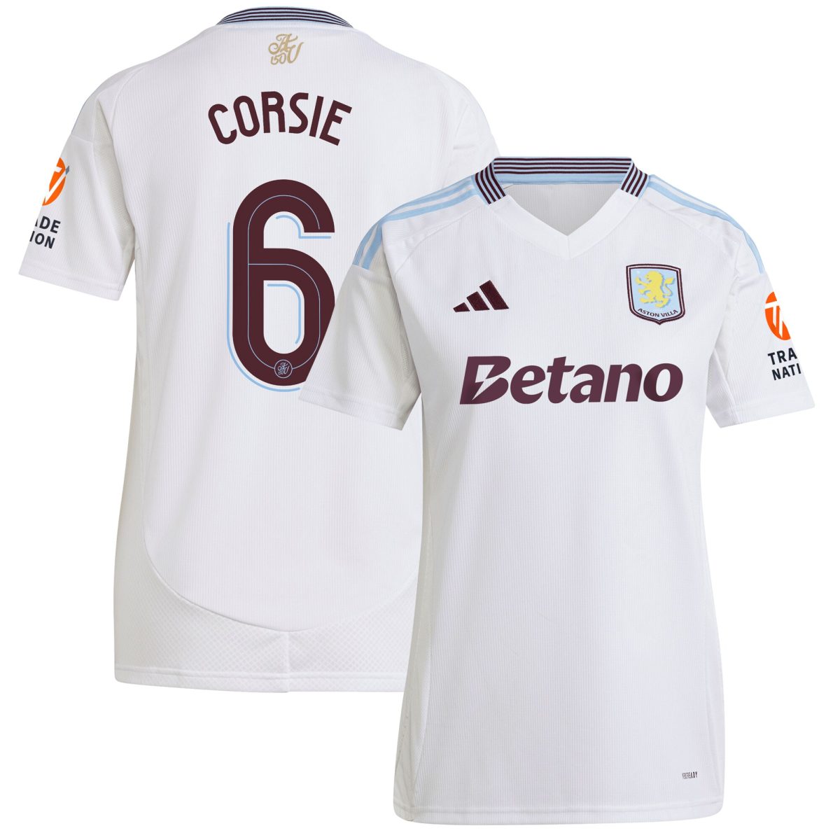 aston villa adidas away shirt 2024-25 – womens with corsie 6 cup printing Collection | Official Aston Villa Kits for Fans