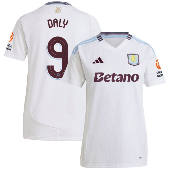 aston villa adidas away shirt 2024-25 – womens with daly 9 cup printing Collection | Official Aston Villa Kits for Fans