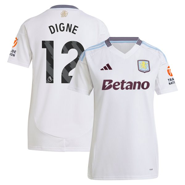 aston villa adidas away shirt 2024-25 – womens with digne 12 printing Collection | Official Aston Villa Kits for Fans