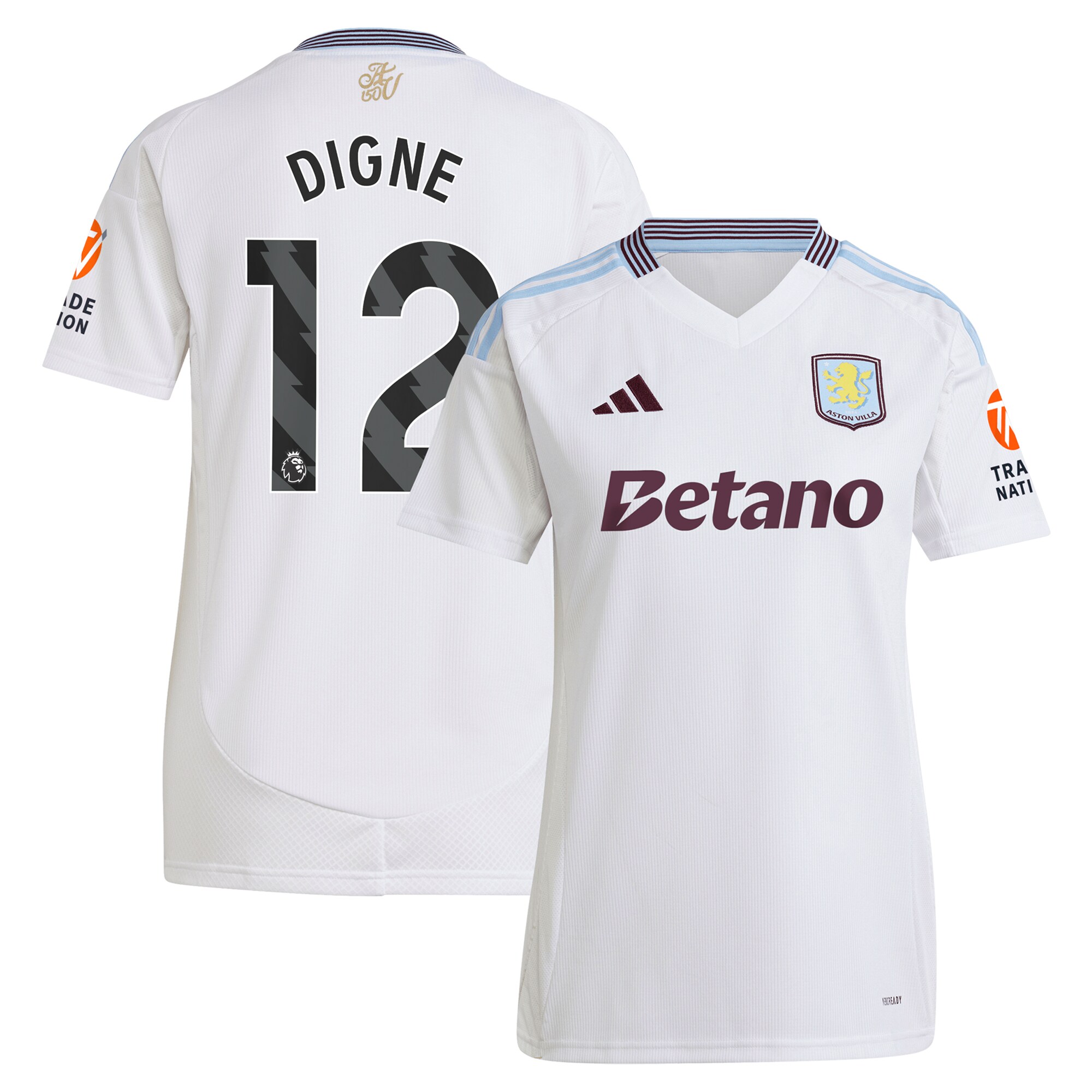 aston villa adidas away shirt 2024-25 – womens with digne 12 printing Collection | Official Aston Villa Kits for Fans