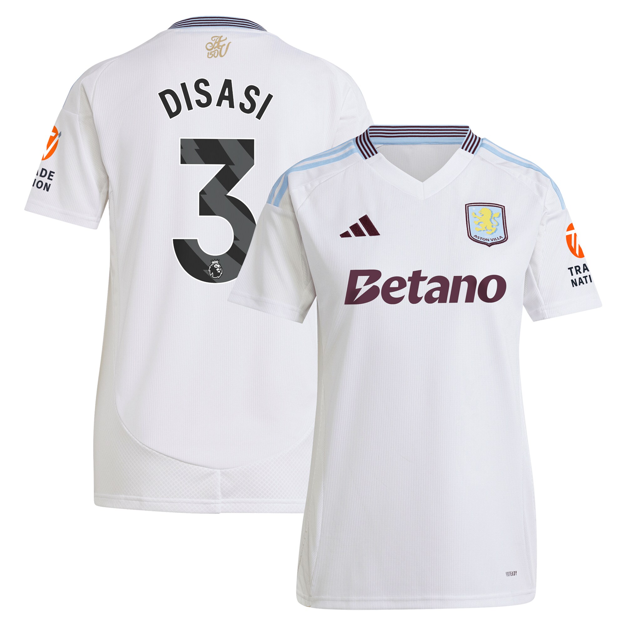 aston villa adidas away shirt 2024-25 – womens with disasi 3 printing Collection | Official Aston Villa Kits for Fans