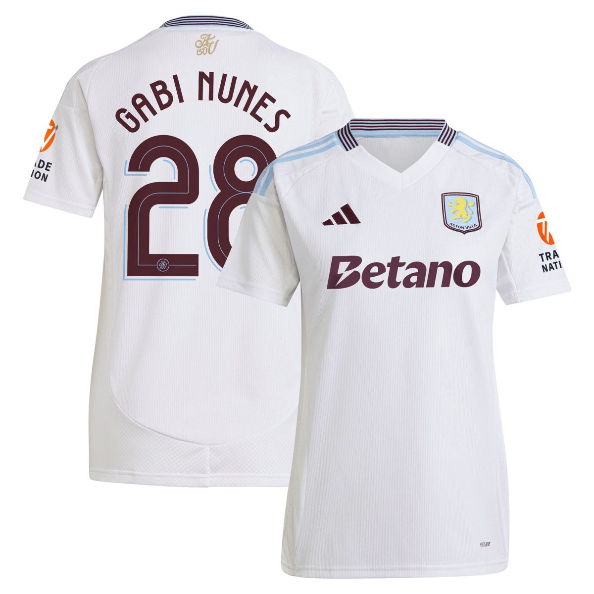 aston villa adidas away shirt 2024-25 – womens with gabi nunes 28 cup printing Collection | Official Aston Villa Kits for Fans