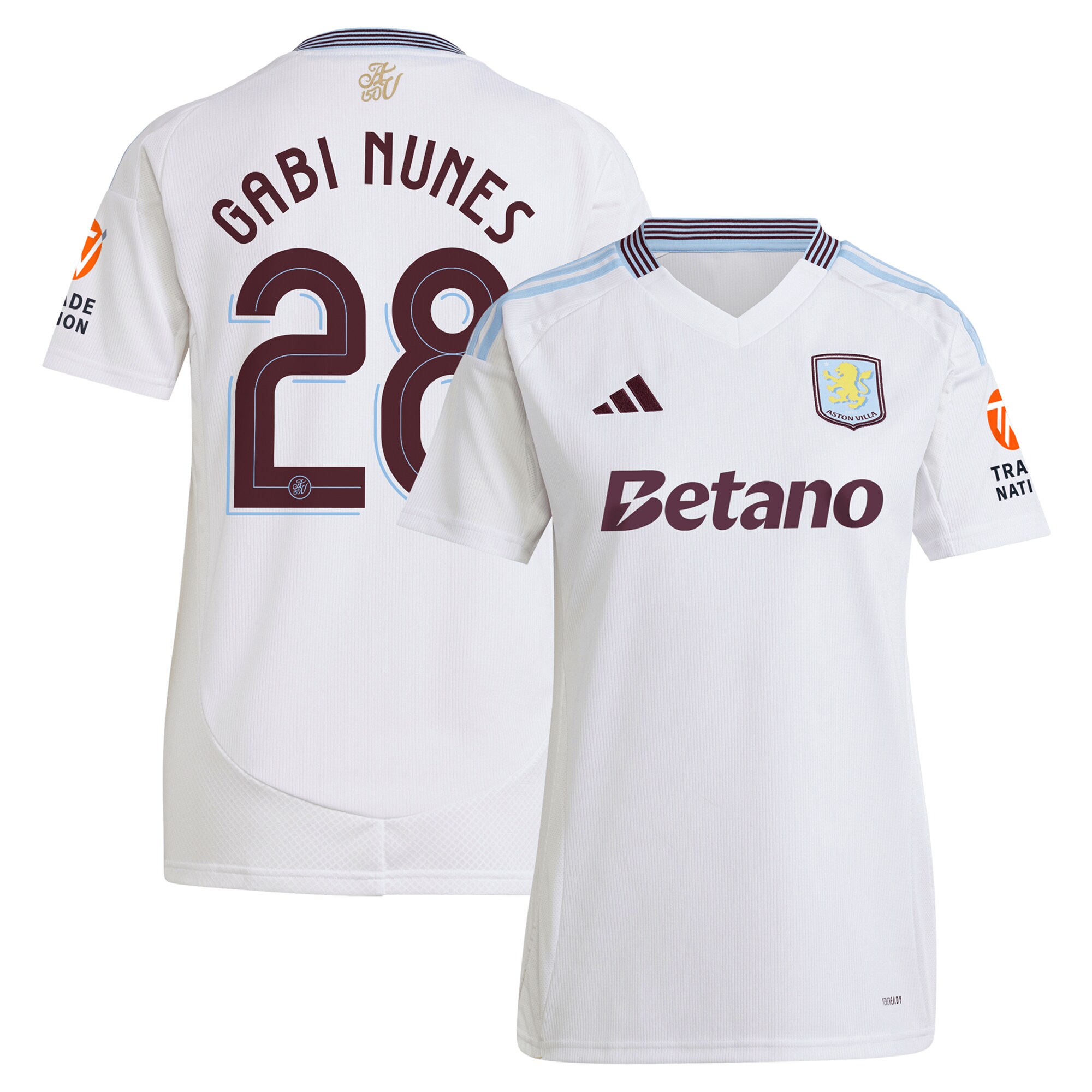 aston villa adidas away shirt 2024-25 – womens with gabi nunes 28 cup printing Collection | Official Aston Villa Kits for Fans