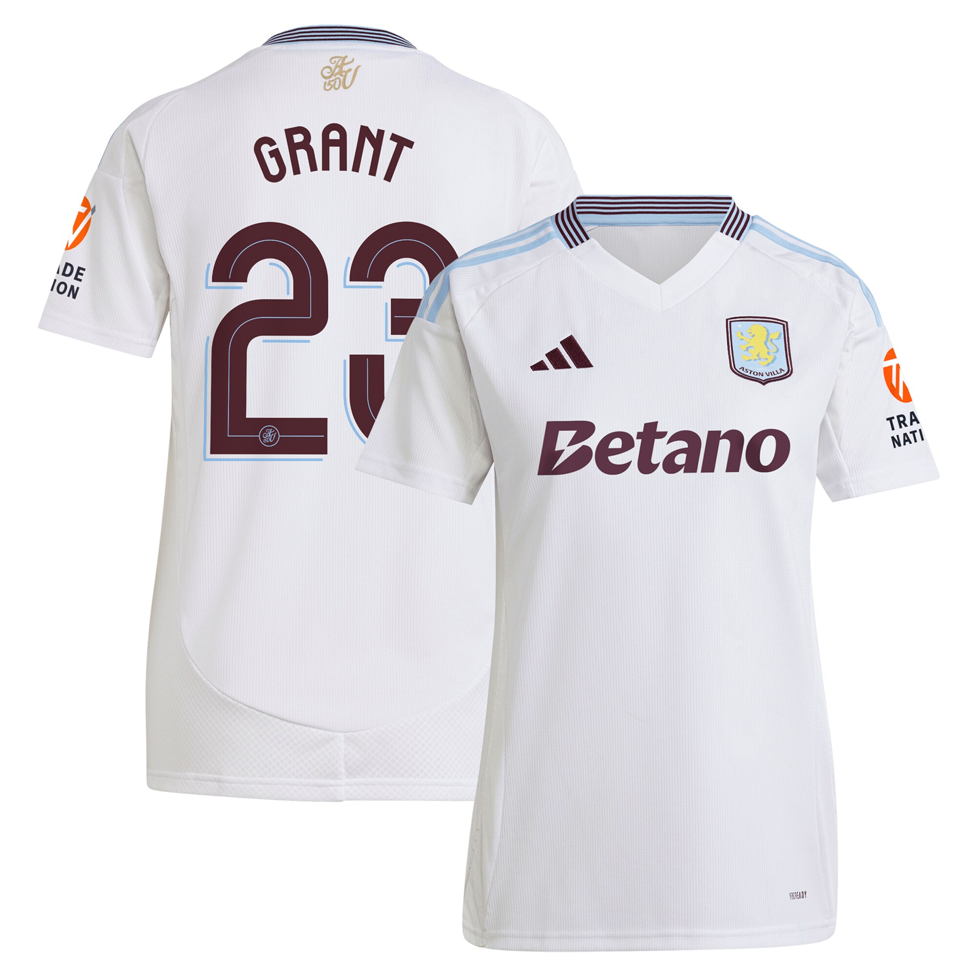 aston villa adidas away shirt 2024-25 – womens with grant 23 cup printing Collection | Official Aston Villa Kits for Fans