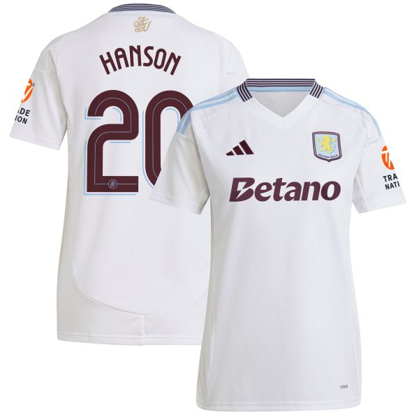 aston villa adidas away shirt 2024-25 – womens with hanson 20 cup printing Collection | Official Aston Villa Kits for Fans