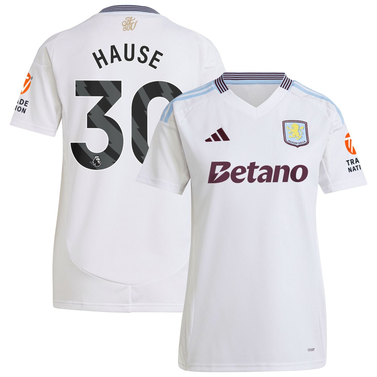 aston villa adidas away shirt 2024-25 – womens with hause 30 printing Collection | Official Aston Villa Kits for Fans