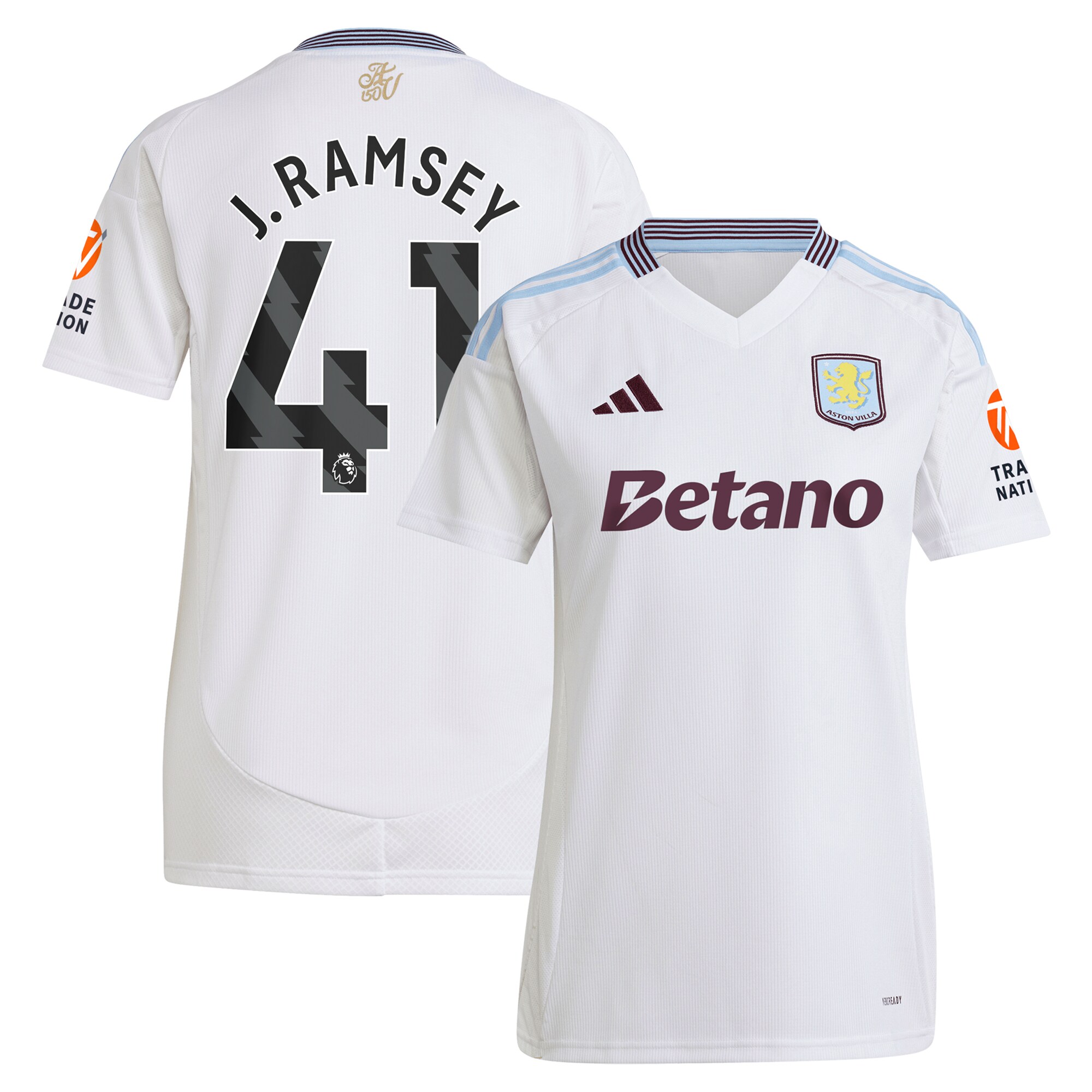 aston villa adidas away shirt 2024-25 – womens with j. ramsey 41 printing Collection | Official Aston Villa Kits for Fans