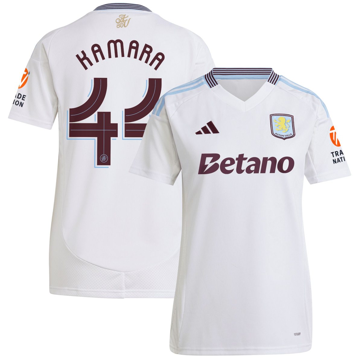 aston villa adidas away shirt 2024-25 – womens with kamara 44 cup printing Collection | Official Aston Villa Kits for Fans