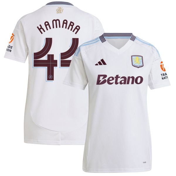 aston villa adidas away shirt 2024-25 – womens with kamara 44 cup printing Collection | Official Aston Villa Kits for Fans