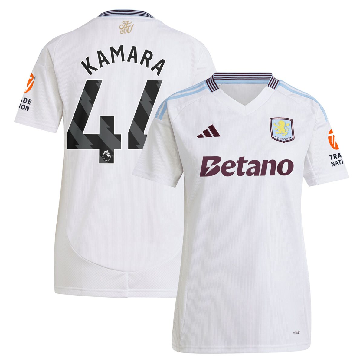 aston villa adidas away shirt 2024-25 – womens with kamara 44 printing Collection | Official Aston Villa Kits for Fans