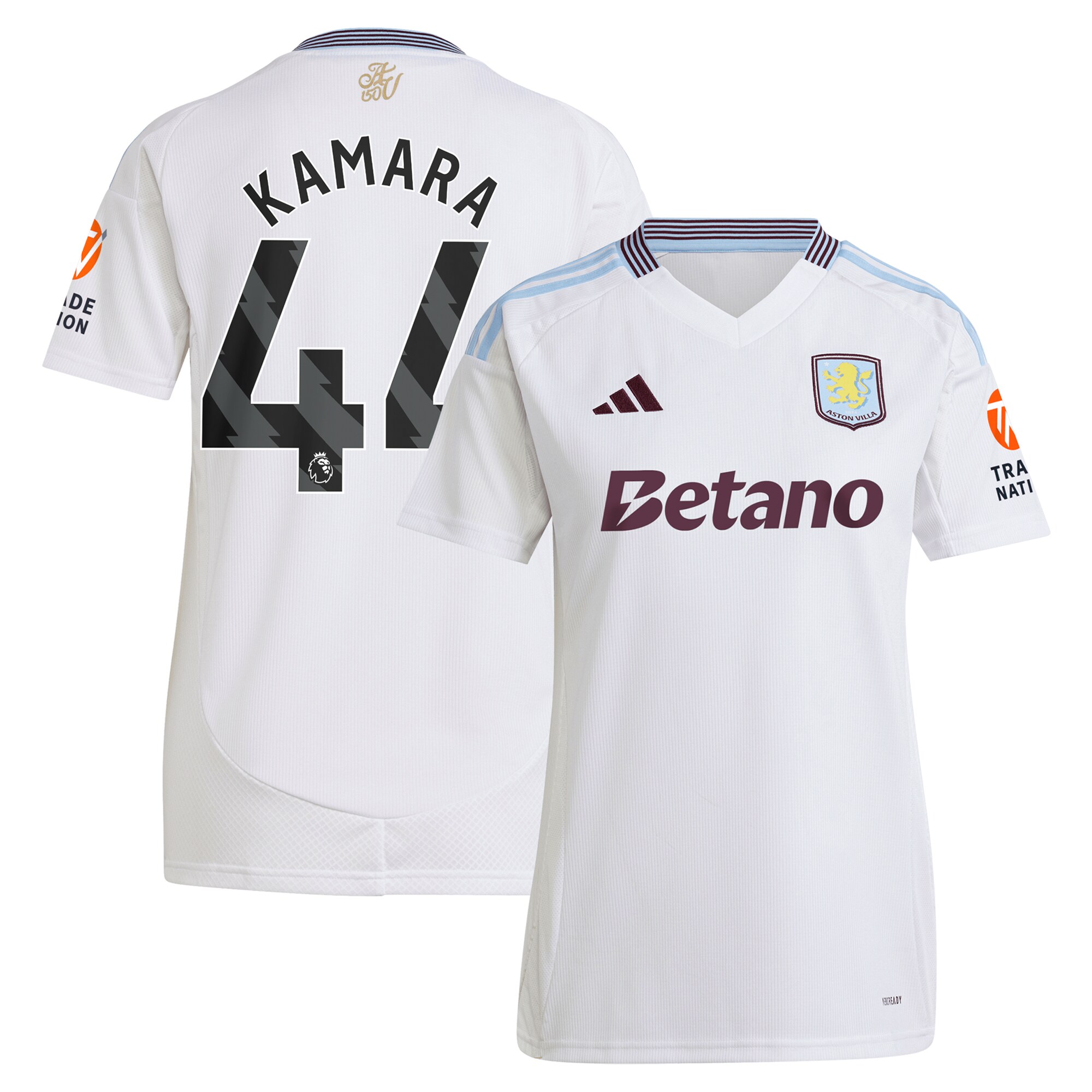 aston villa adidas away shirt 2024-25 – womens with kamara 44 printing Collection | Official Aston Villa Kits for Fans