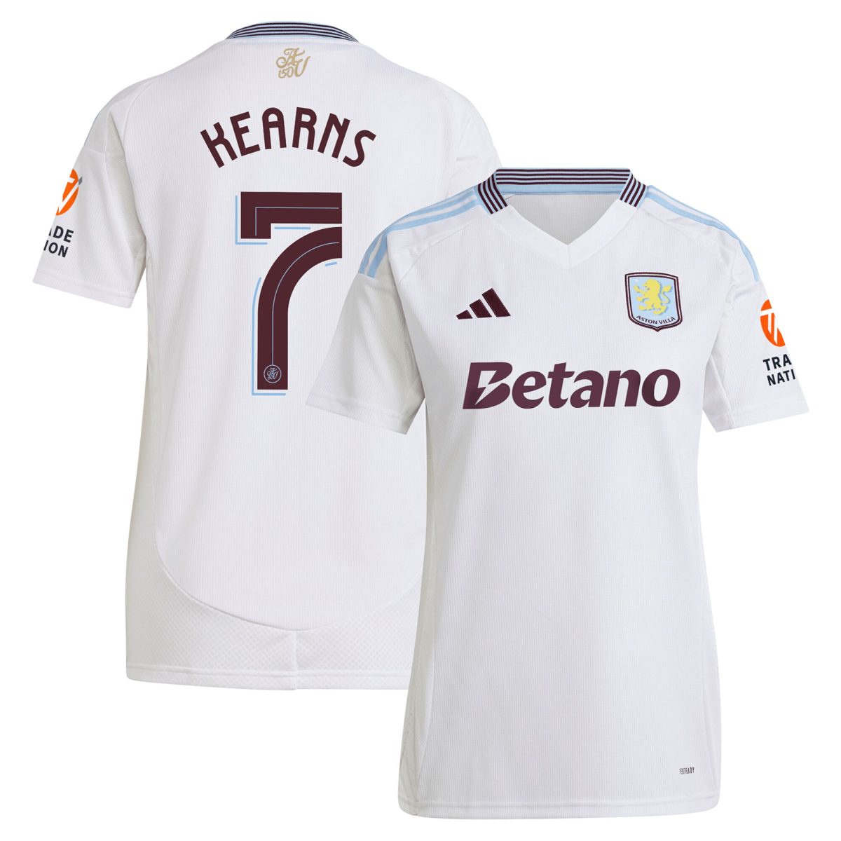 aston villa adidas away shirt 2024-25 – womens with kearns 7 cup printing Collection | Official Aston Villa Kits for Fans