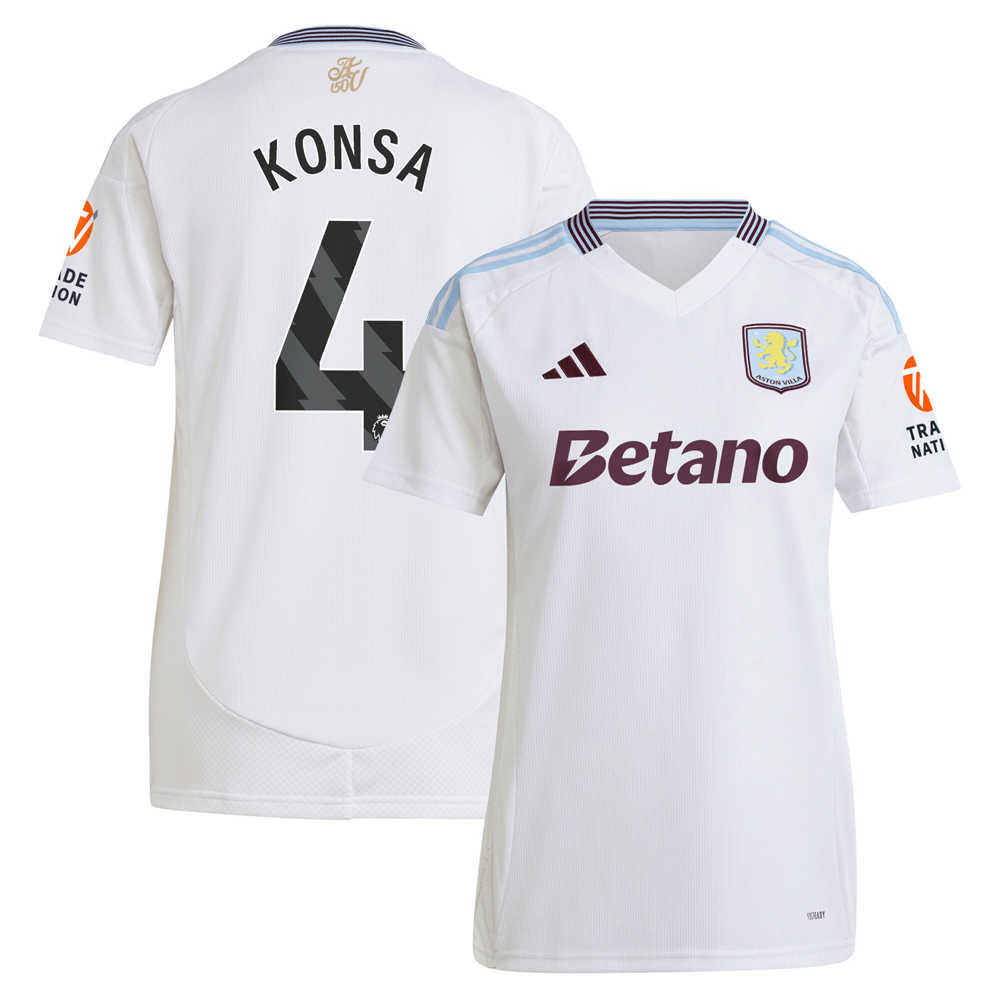 aston villa adidas away shirt 2024-25 – womens with konsa 4 printing Collection | Official Aston Villa Kits for Fans