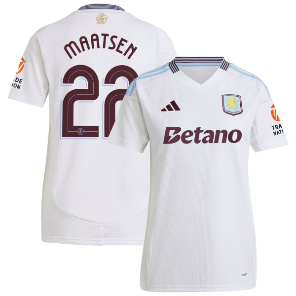aston villa adidas away shirt 2024-25 – womens with maatsen 22 cup printing Collection | Official Aston Villa Kits for Fans