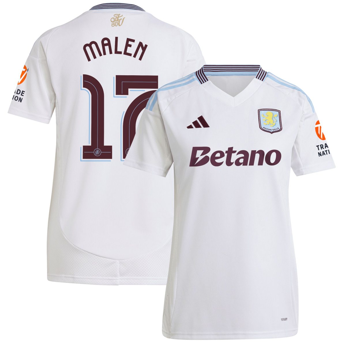 aston villa adidas away shirt 2024-25 – womens with malen 17 cup printing Collection | Official Aston Villa Kits for Fans