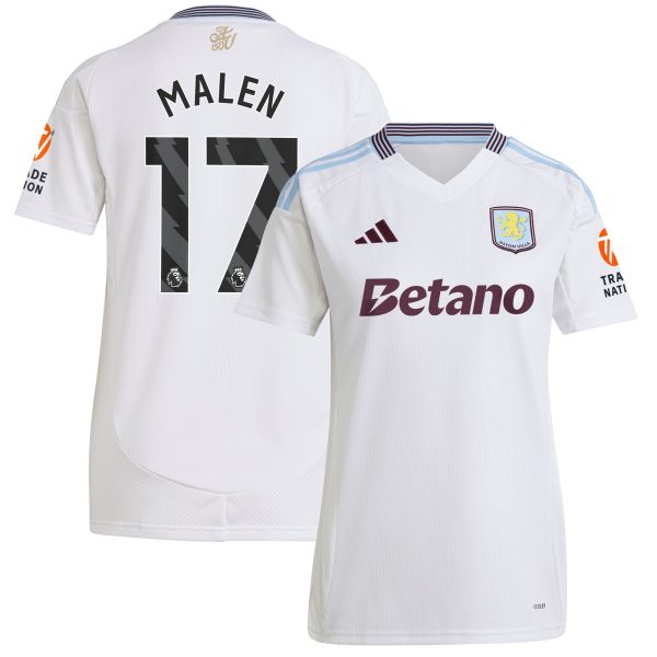 aston villa adidas away shirt 2024-25 – womens with malen 17 printing Collection | Official Aston Villa Kits for Fans