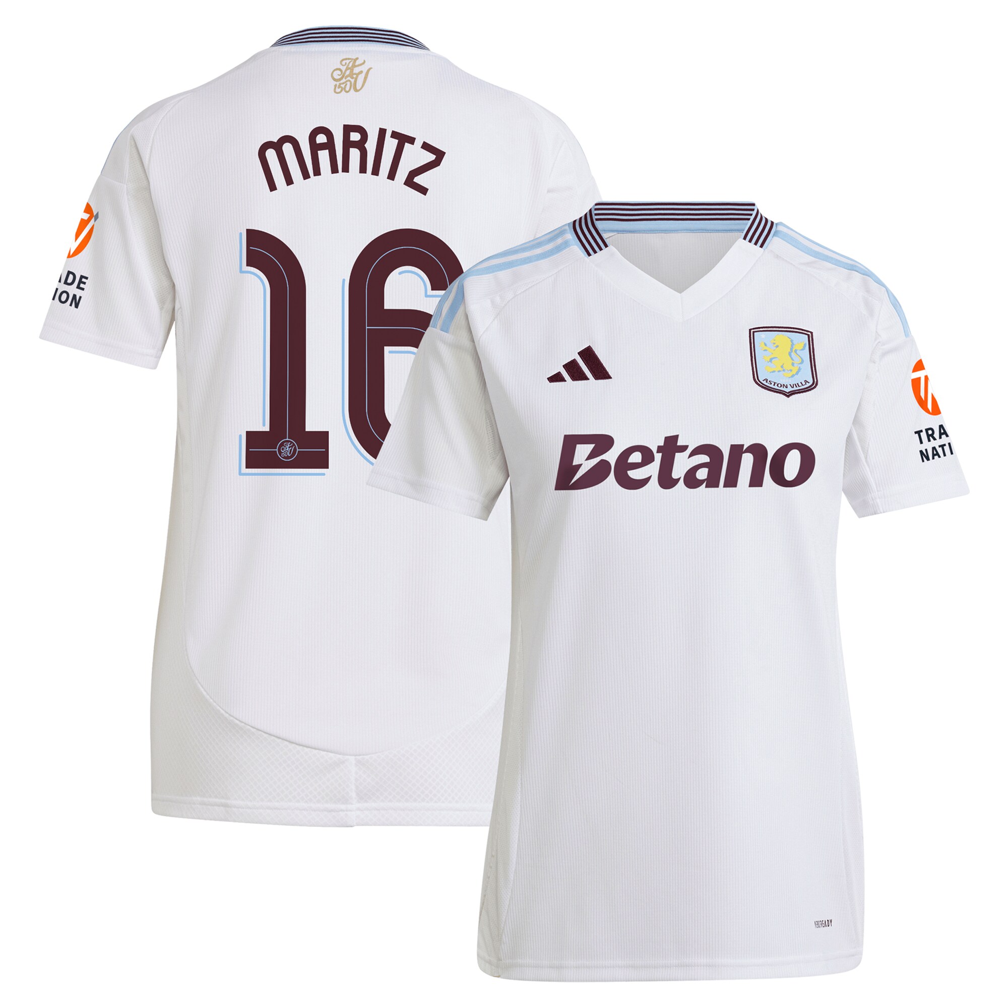 aston villa adidas away shirt 2024-25 – womens with maritz 16 cup printing Collection | Official Aston Villa Kits for Fans
