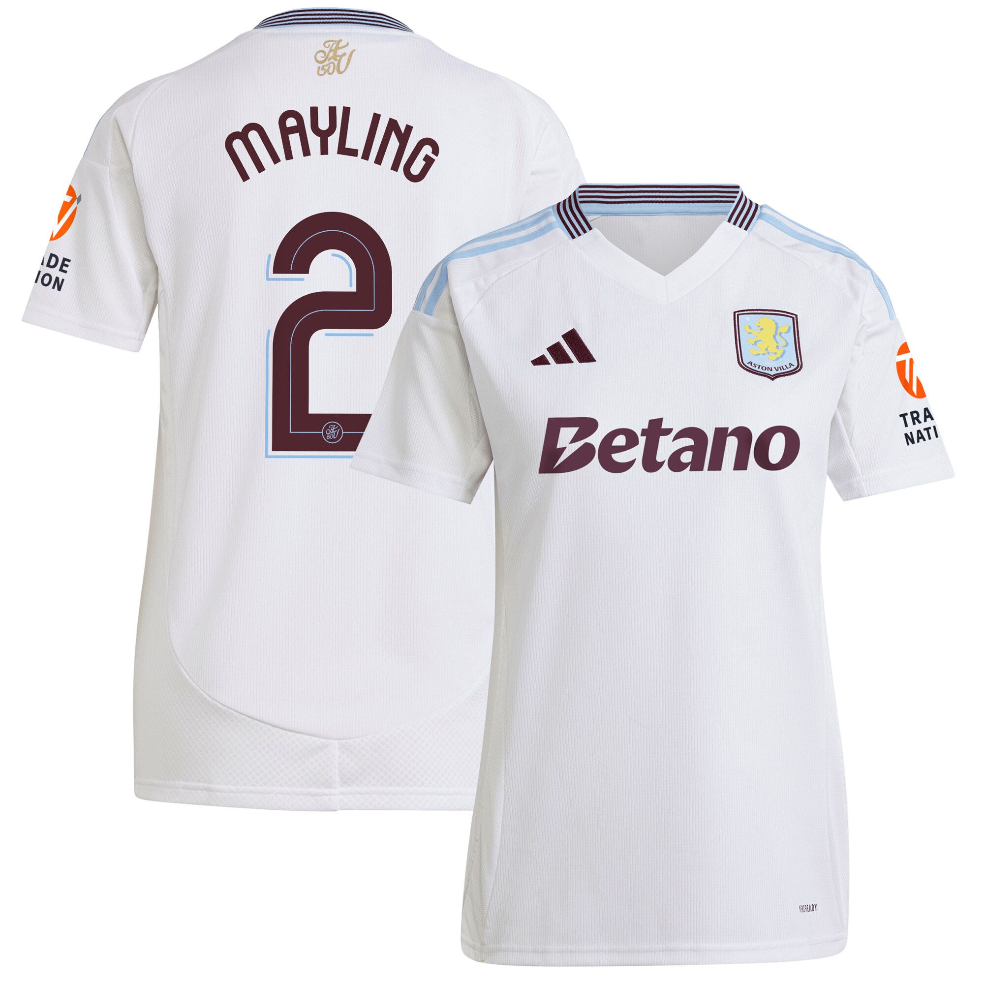 aston villa adidas away shirt 2024-25 – womens with mayling 2 cup printing Collection | Official Aston Villa Kits for Fans