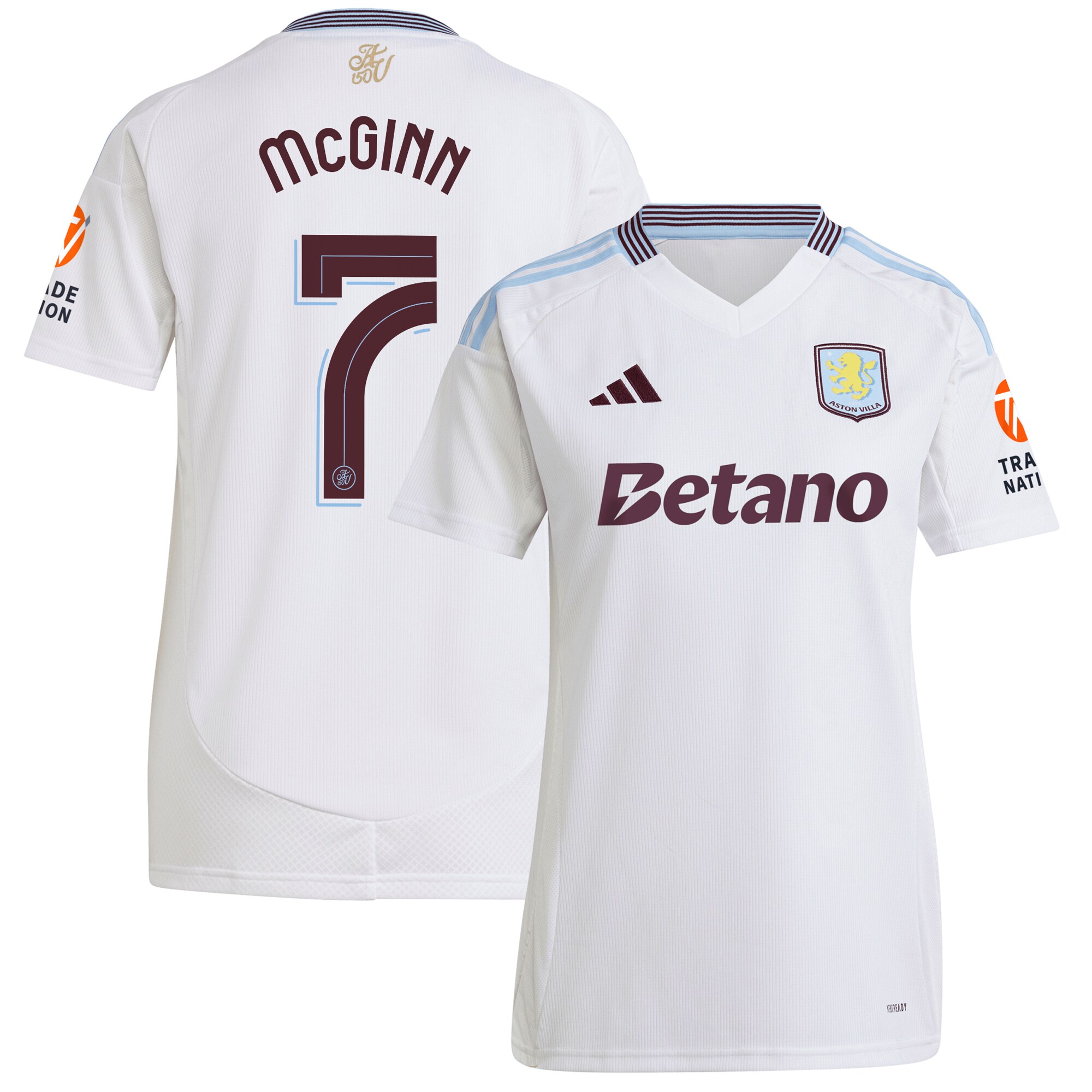 aston villa adidas away shirt 2024-25 – womens with mcginn 7 cup printing Collection | Official Aston Villa Kits for Fans
