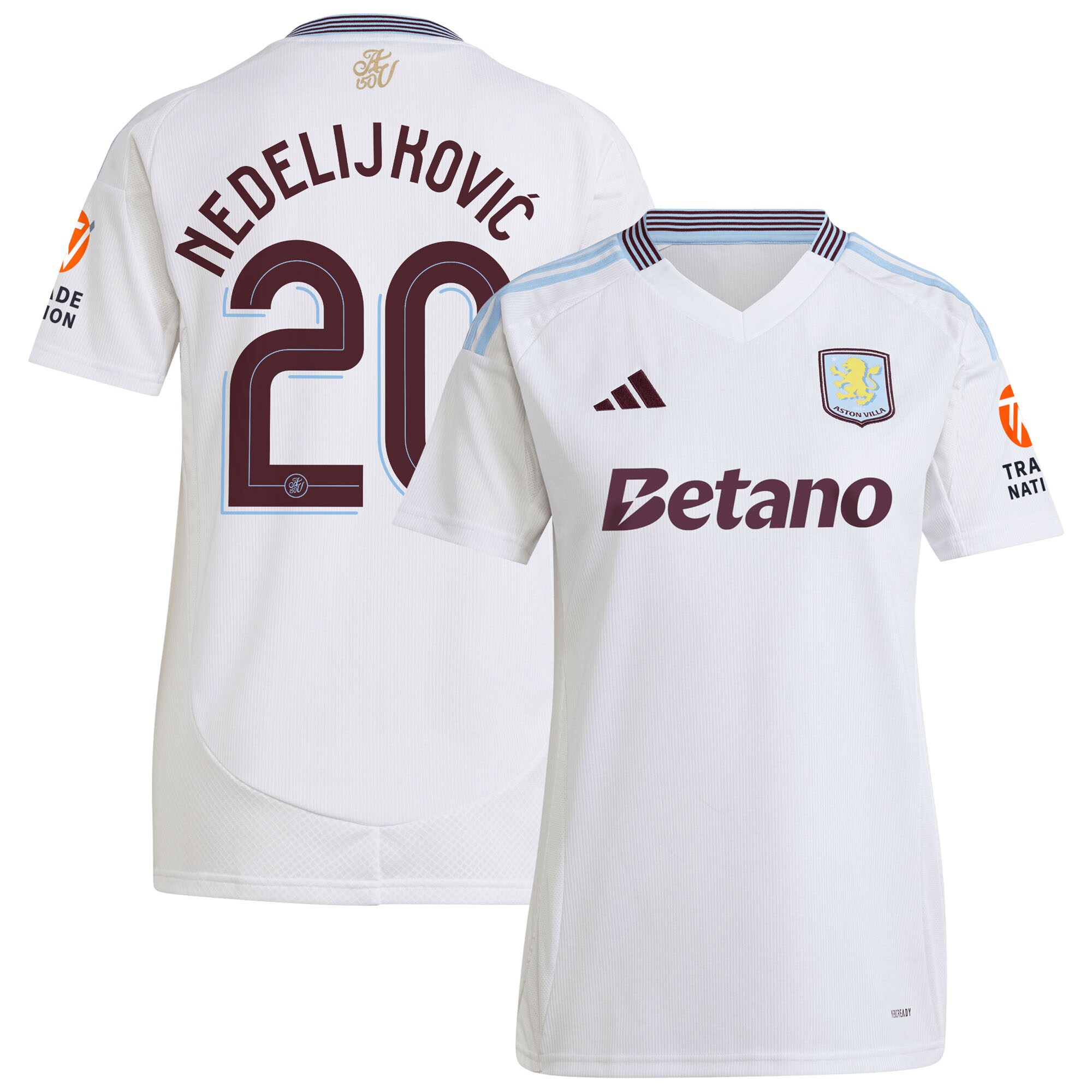 aston villa adidas away shirt 2024-25 – womens with nedeljković 20 cup printing Collection | Official Aston Villa Kits for Fans