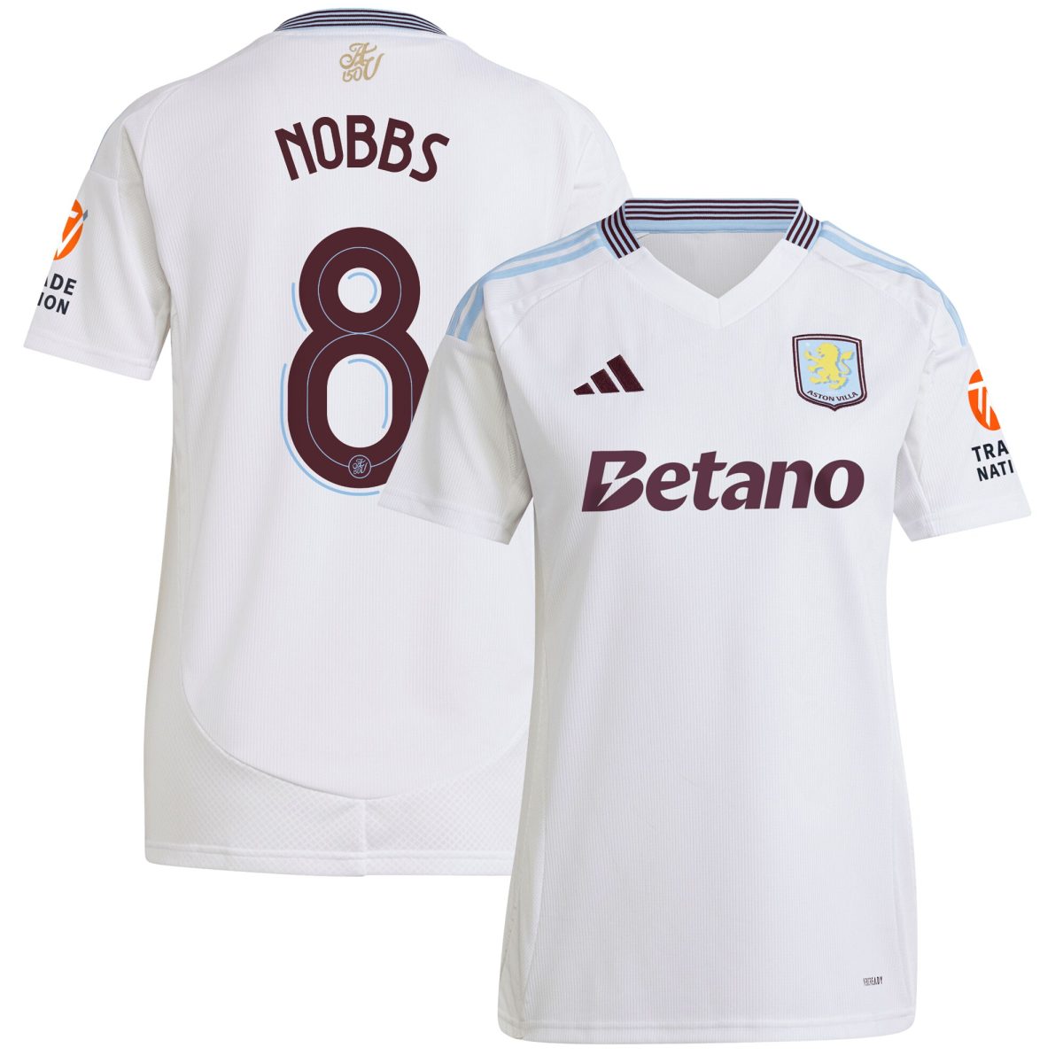 aston villa adidas away shirt 2024-25 – womens with nobbs 8 cup printing Collection | Official Aston Villa Kits for Fans