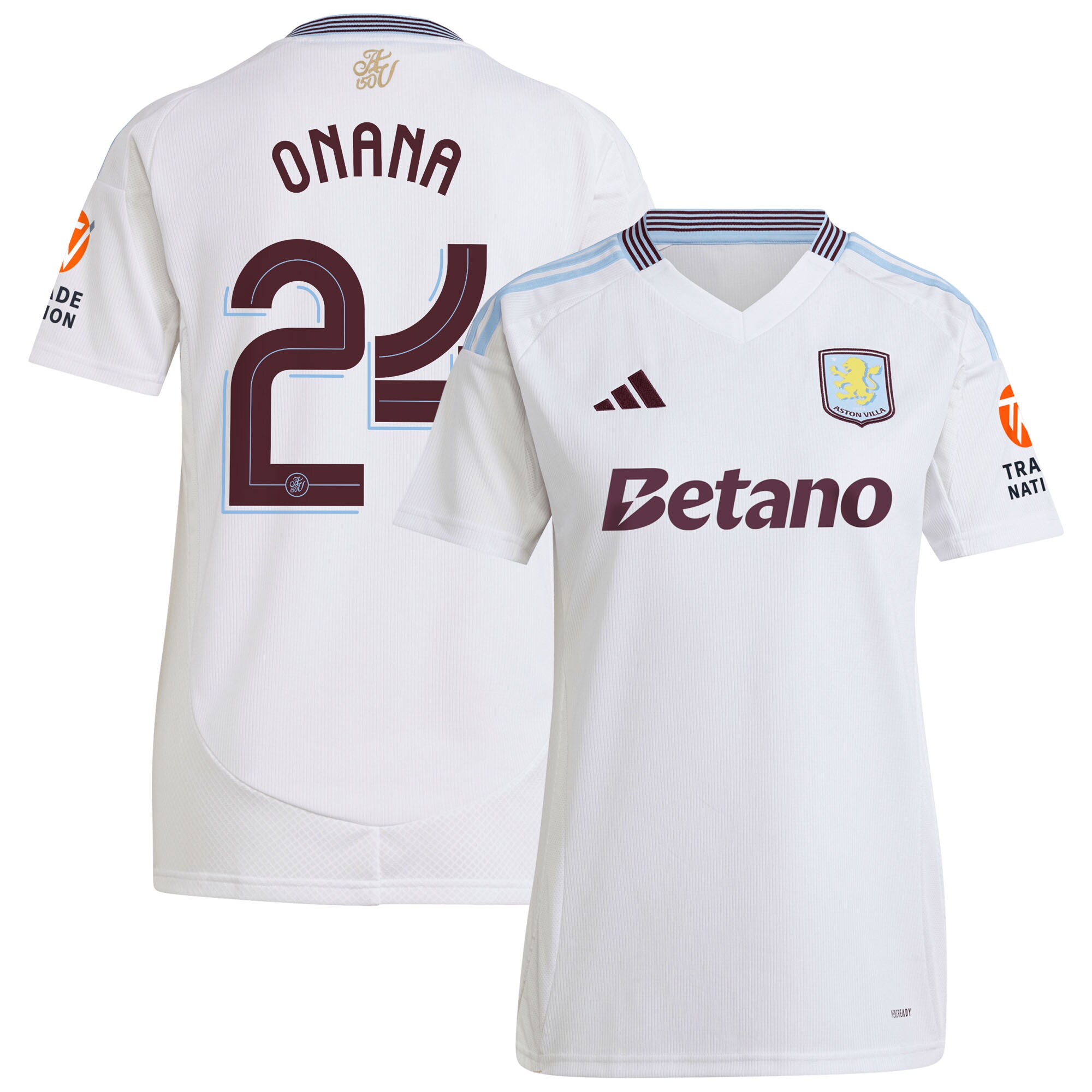 aston villa adidas away shirt 2024-25 – womens with onana 24 cup printing Collection | Official Aston Villa Kits for Fans