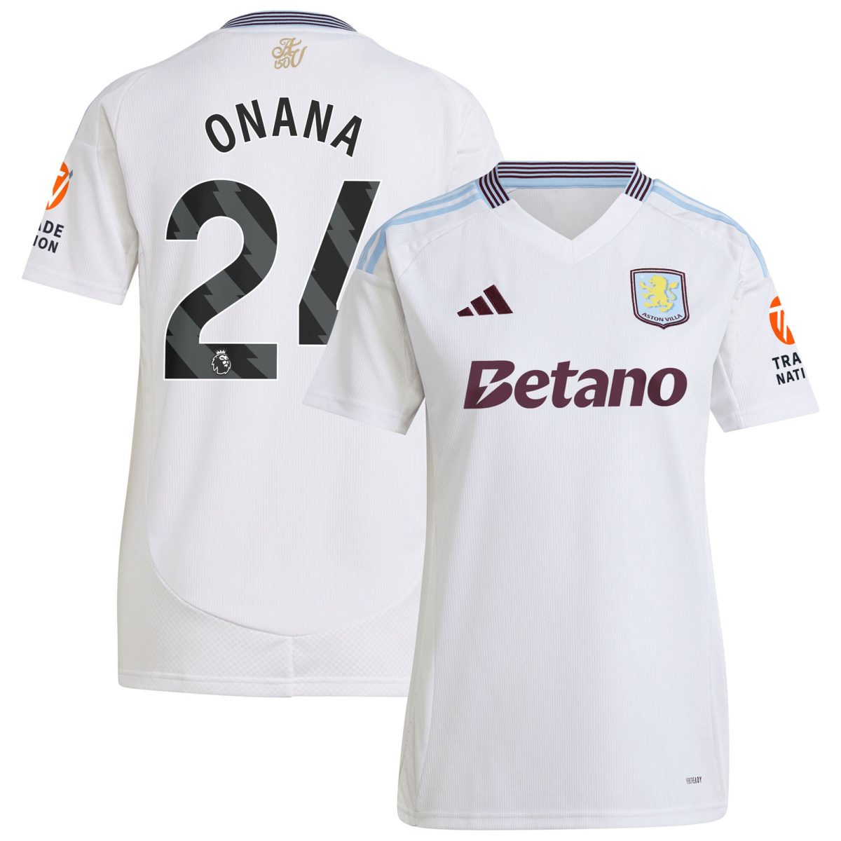aston villa adidas away shirt 2024-25 – womens with onana 24 printing Collection | Official Aston Villa Kits for Fans