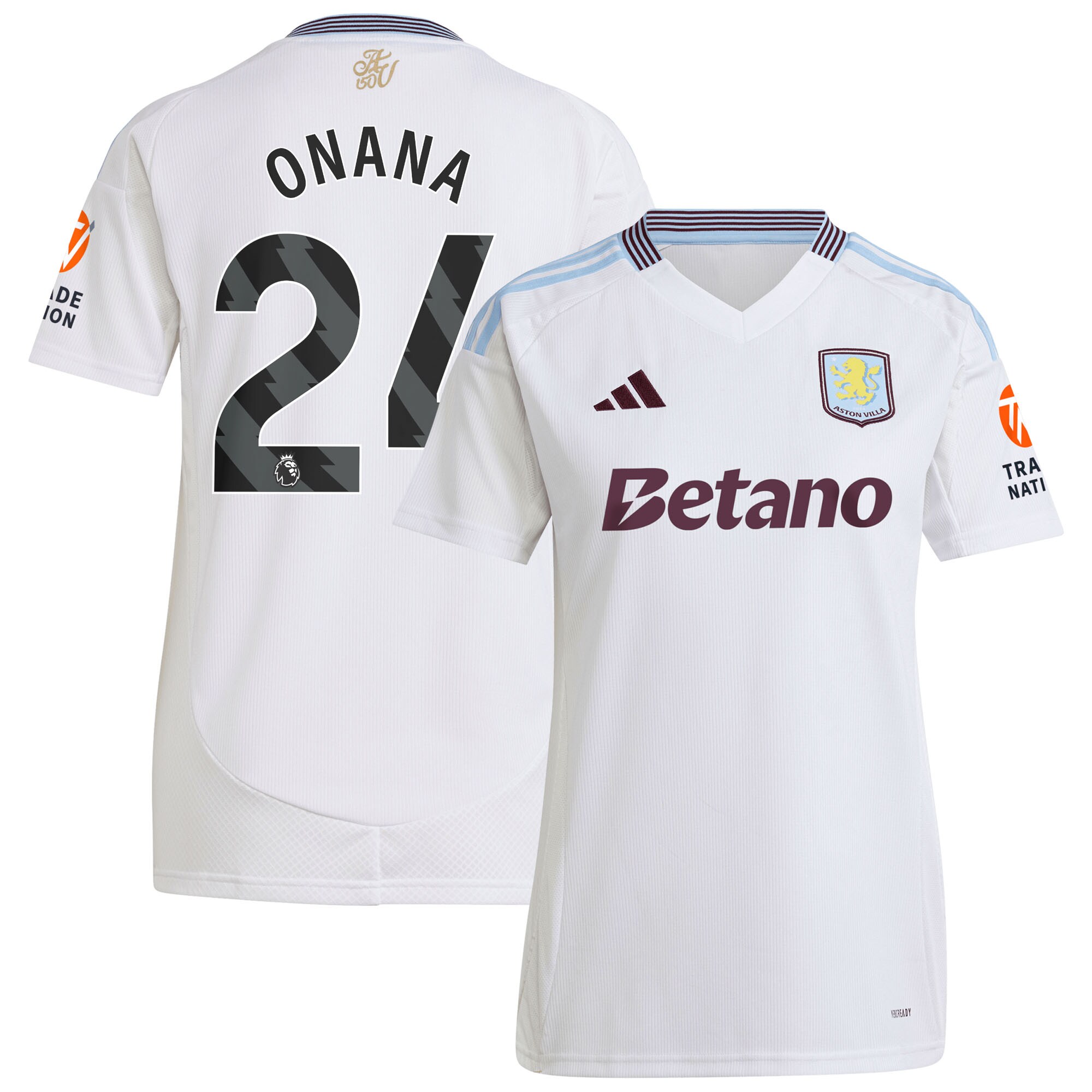 aston villa adidas away shirt 2024-25 – womens with onana 24 printing Collection | Official Aston Villa Kits for Fans
