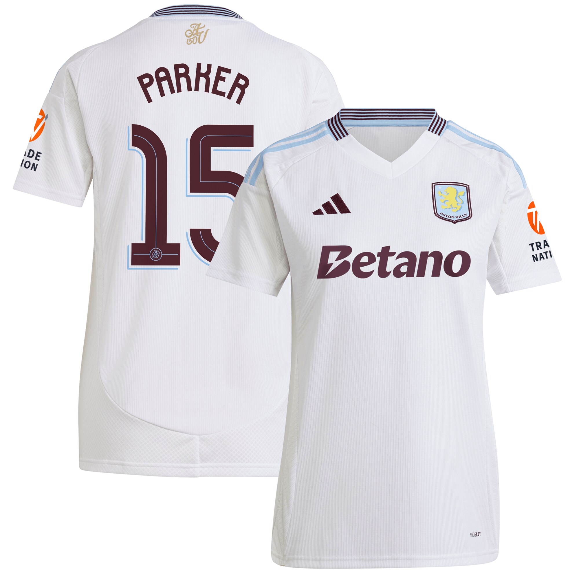 aston villa adidas away shirt 2024-25 – womens with parker 15 cup printing Collection | Official Aston Villa Kits for Fans