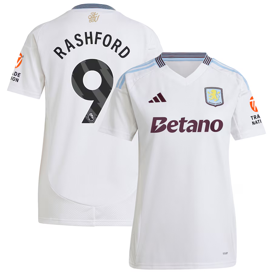 aston villa adidas away shirt 2024-25 – womens with rashford 9 printing Collection | Official Aston Villa Kits for Fans
