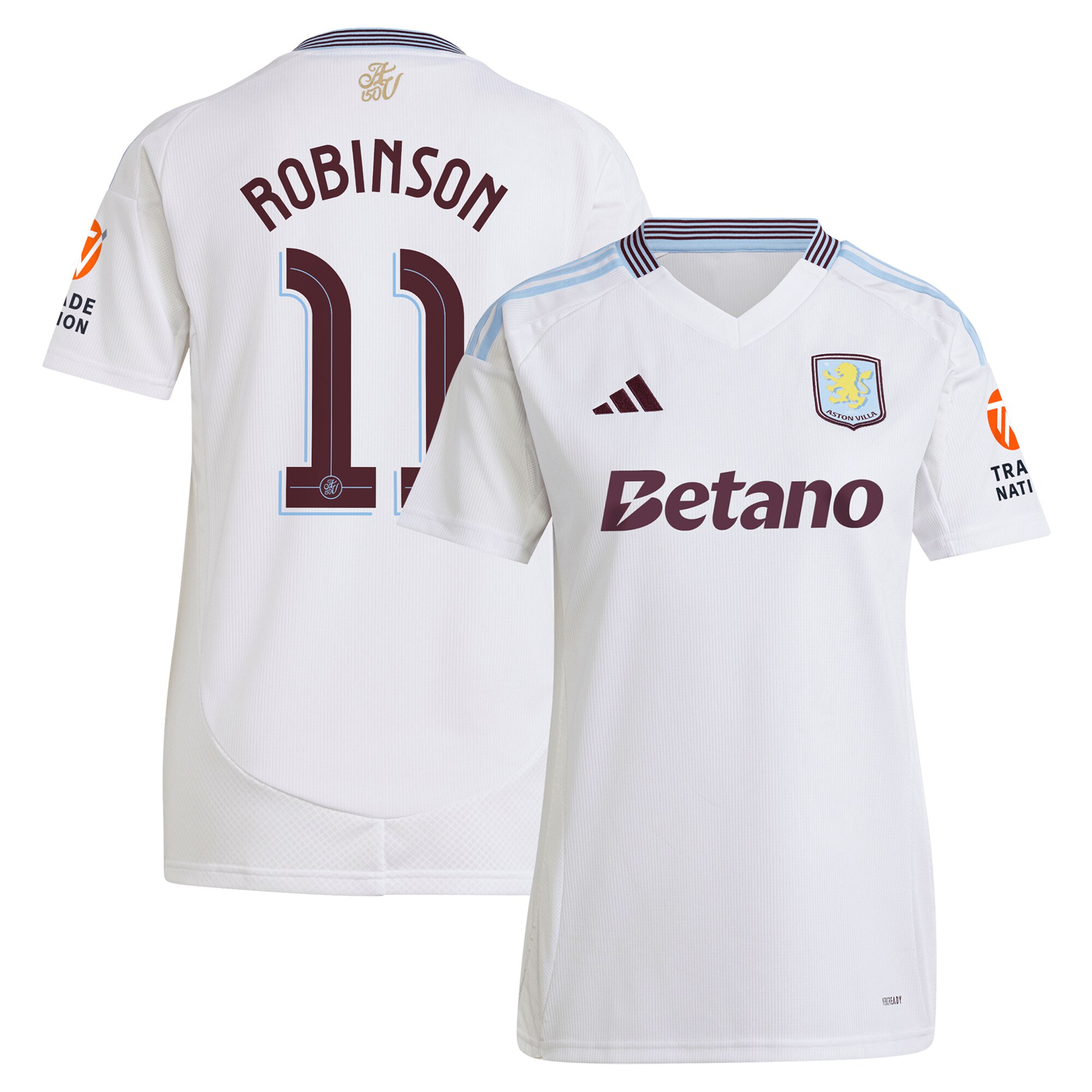 aston villa adidas away shirt 2024-25 – womens with robinson 11 cup printing Collection | Official Aston Villa Kits for Fans